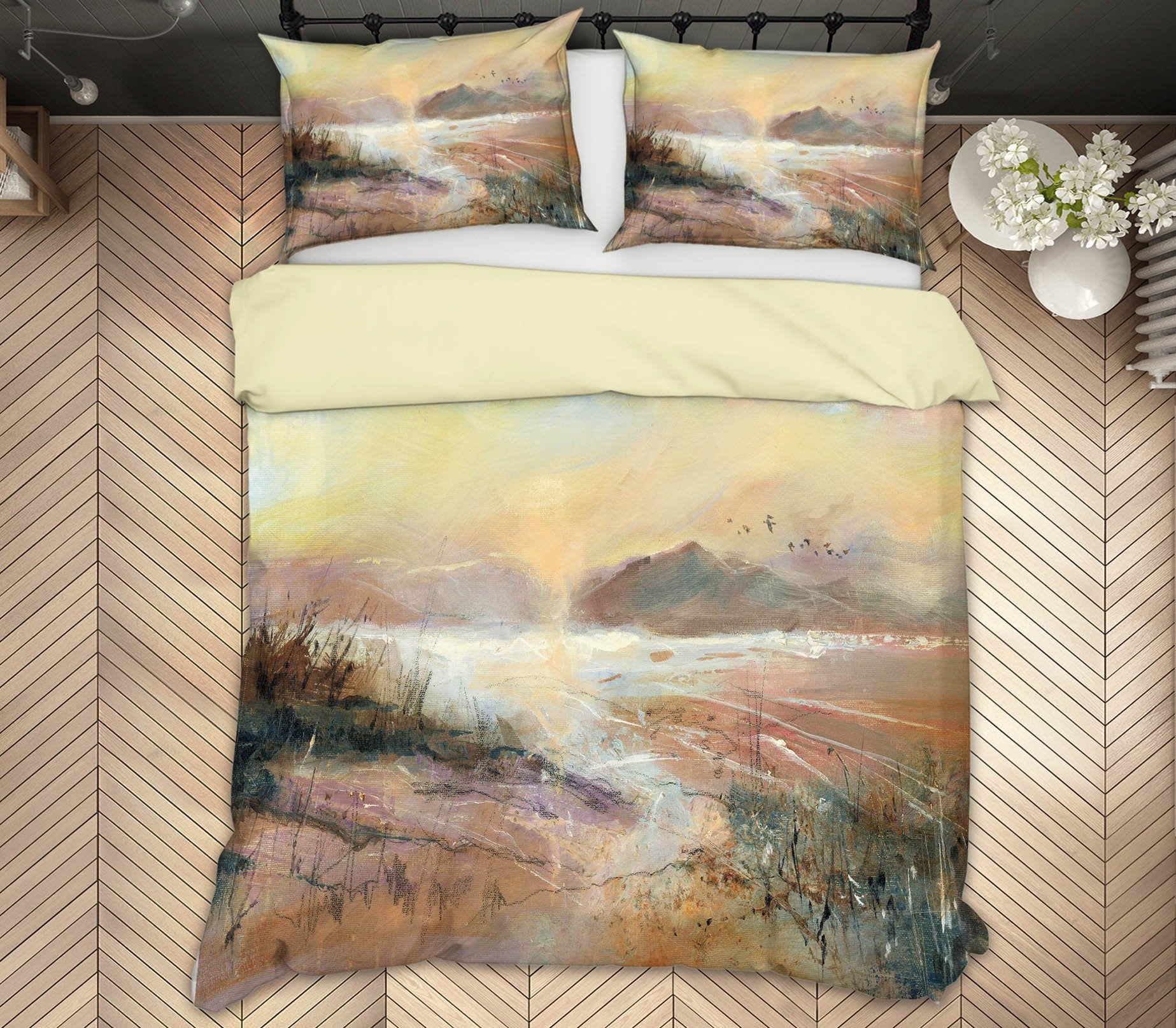 3D Beautiful Mountain 2002 Anne Farrall Doyle Bedding Bed Pillowcases Quilt Quiet Covers AJ Creativity Home