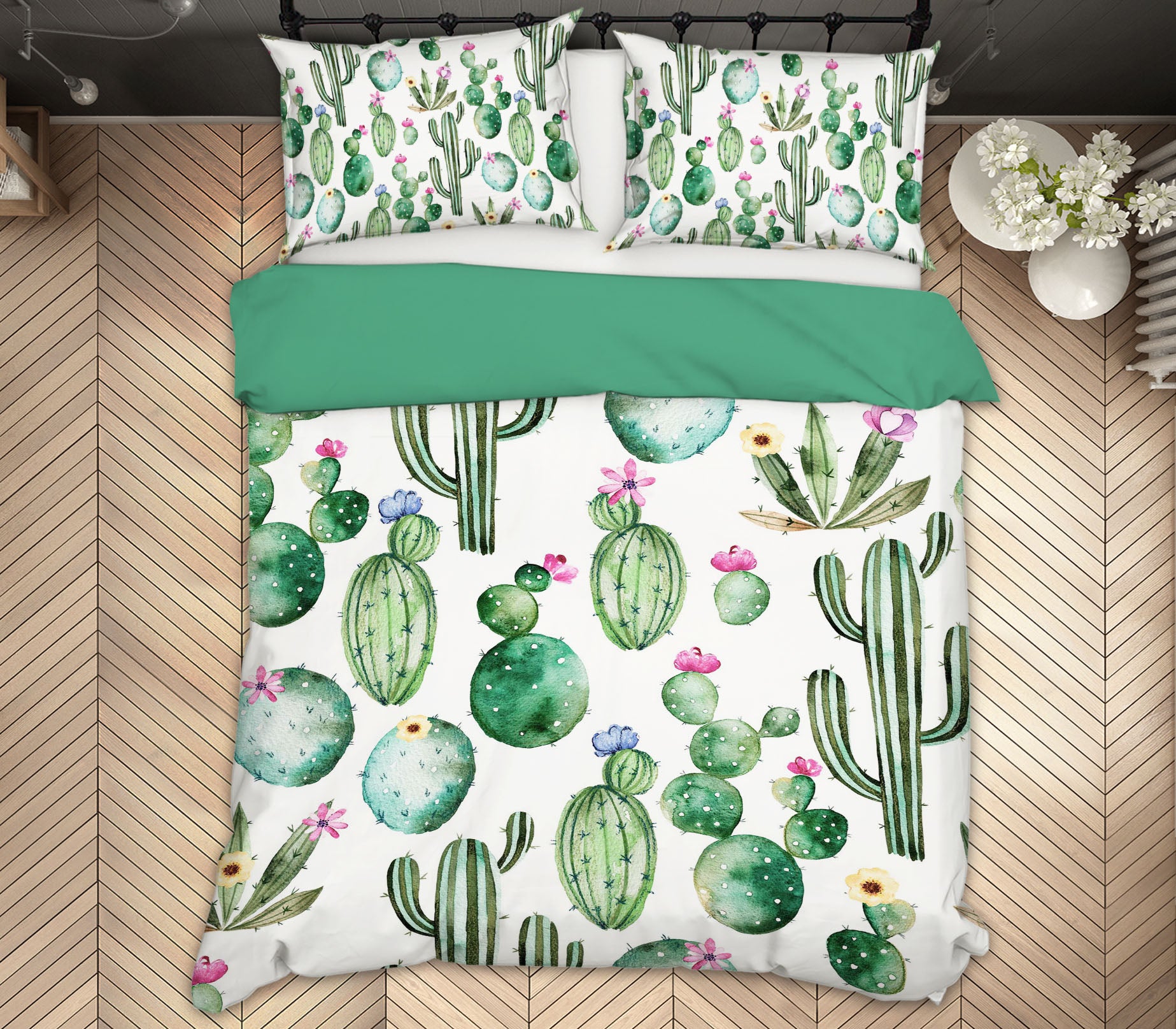 3D Green Cactus Thorn 085 Uta Naumann Bedding Bed Pillowcases Quilt