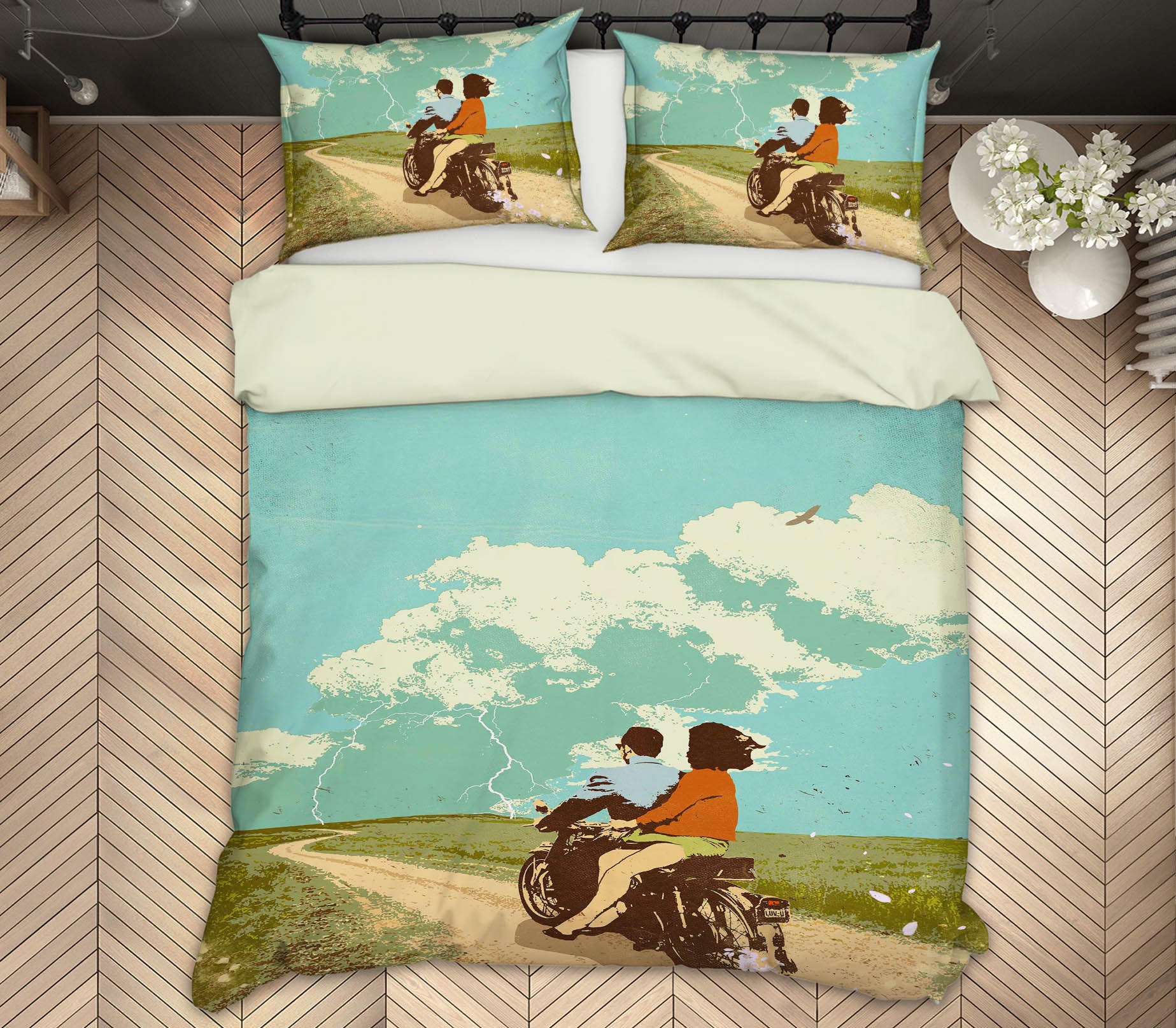 3D Motorcycle Travel 2115 Showdeer Bedding Bed Pillowcases Quilt