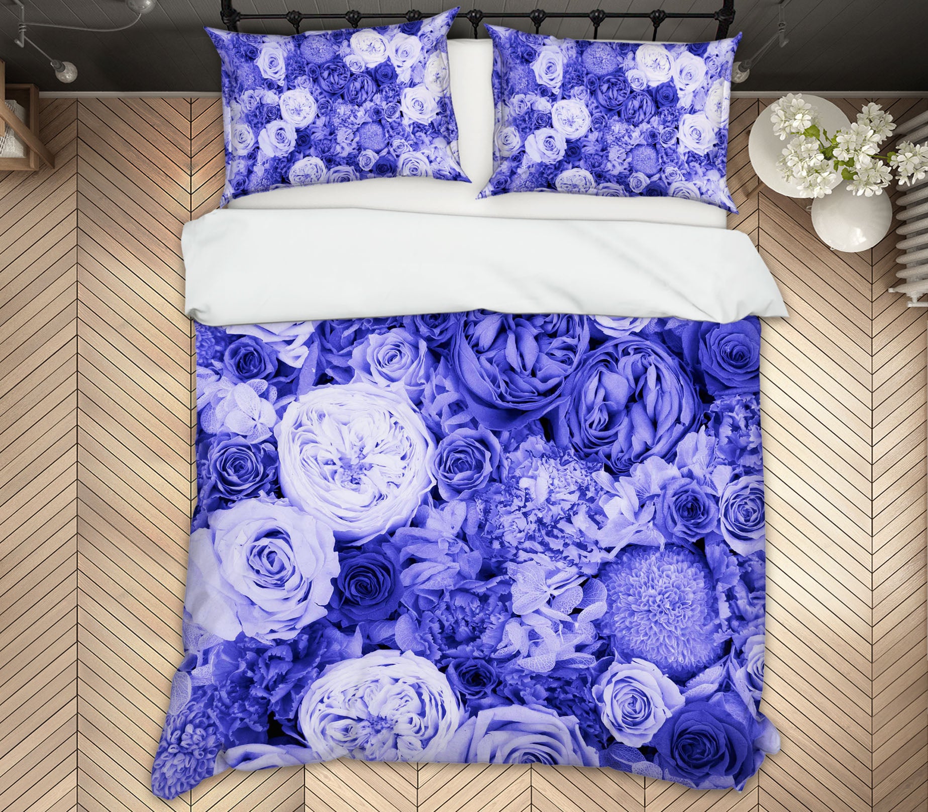 3D Purple Rose 2001 Noirblanc777 Bedding Bed Pillowcases Quilt