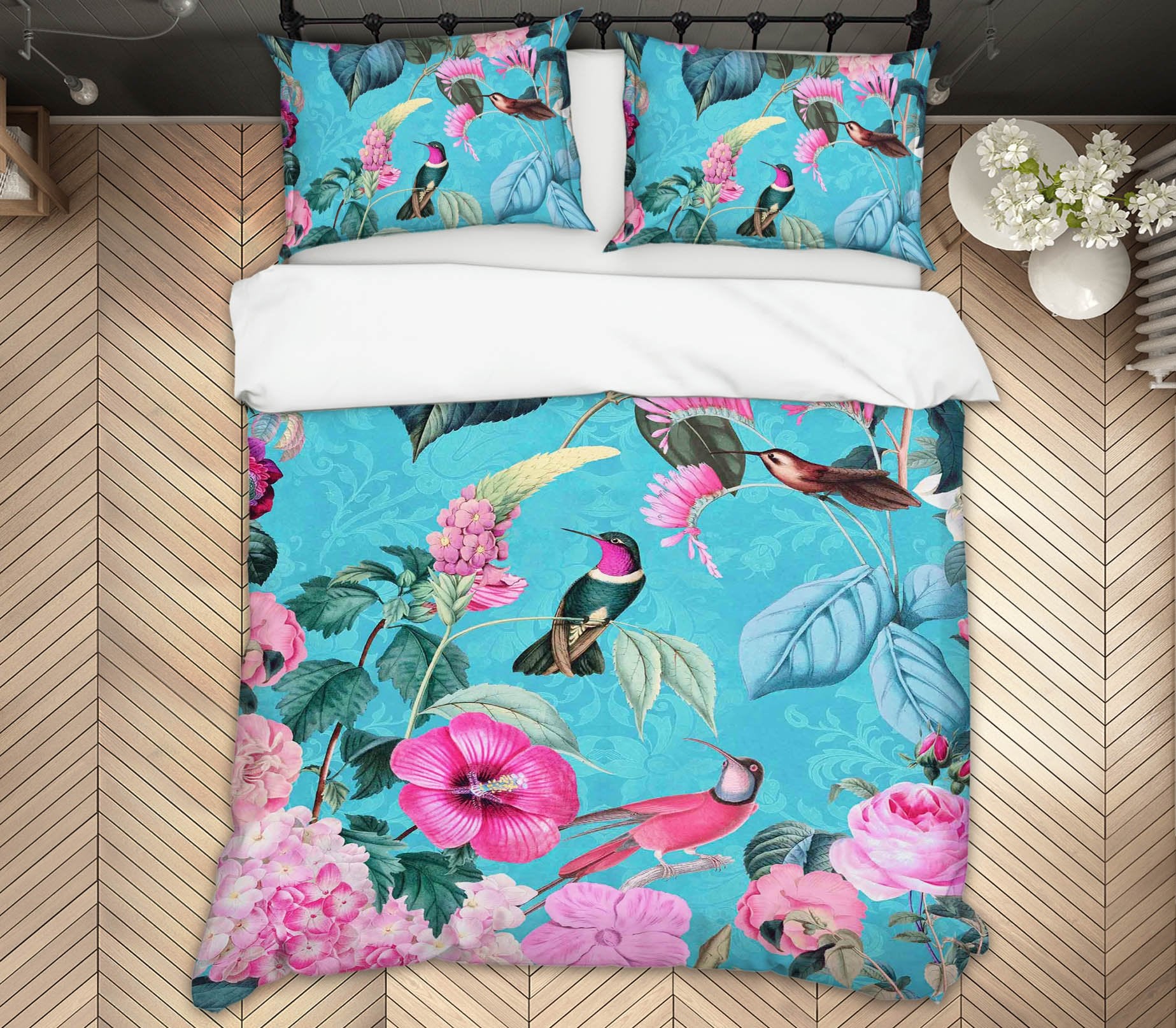 3D Bird Flowers 2119 Andrea haase Bedding Bed Pillowcases Quilt Quiet Covers AJ Creativity Home