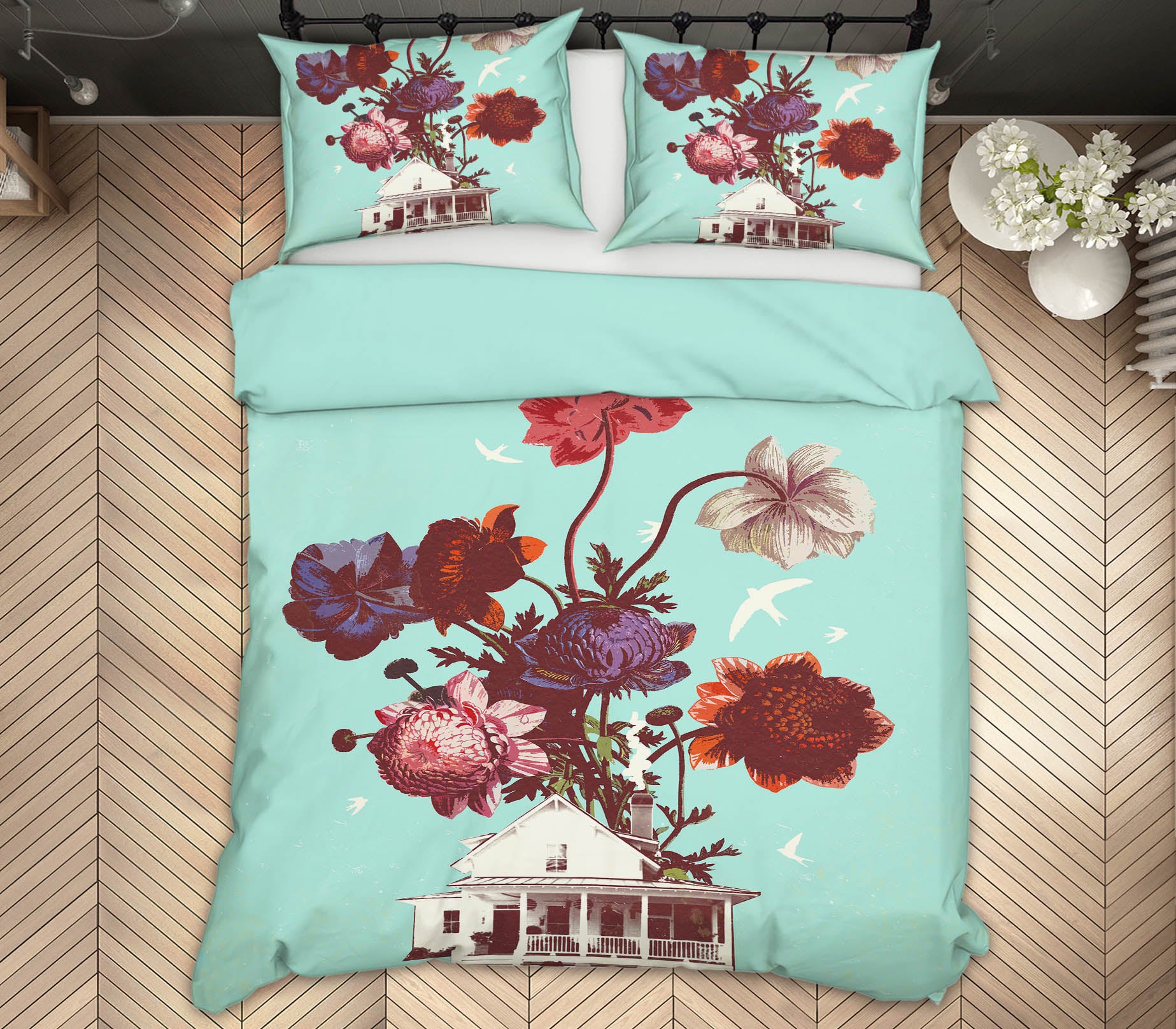 3D Flower Room 2104 Showdeer Bedding Bed Pillowcases Quilt