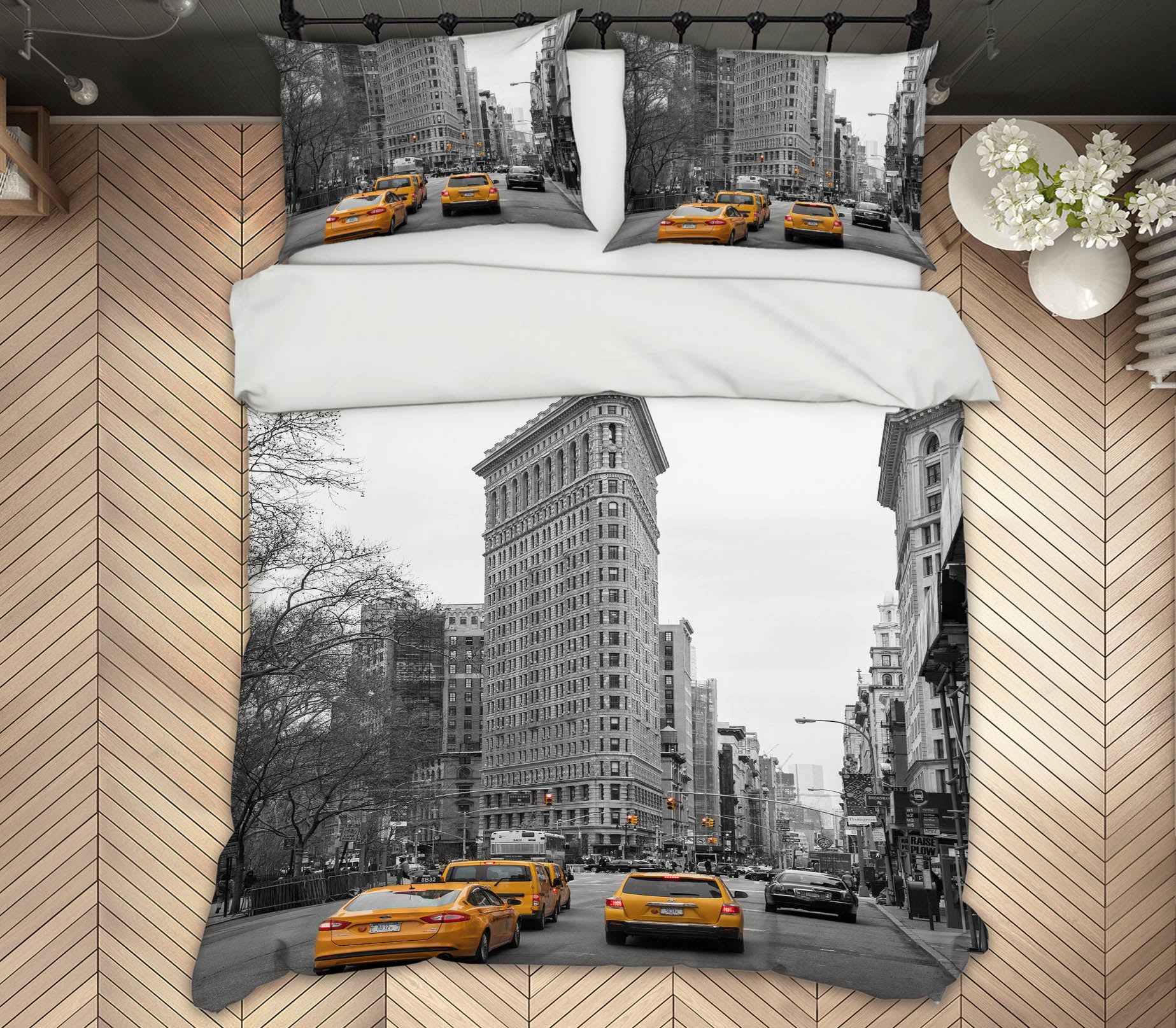 3D Building Taxi 082 Marco Carmassi Bedding Bed Pillowcases Quilt