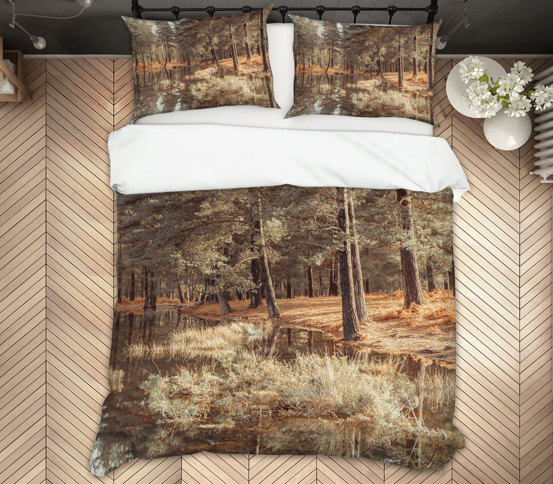 3D Pine Forest 7173 Assaf Frank Bedding Bed Pillowcases Quilt Cover Duvet Cover
