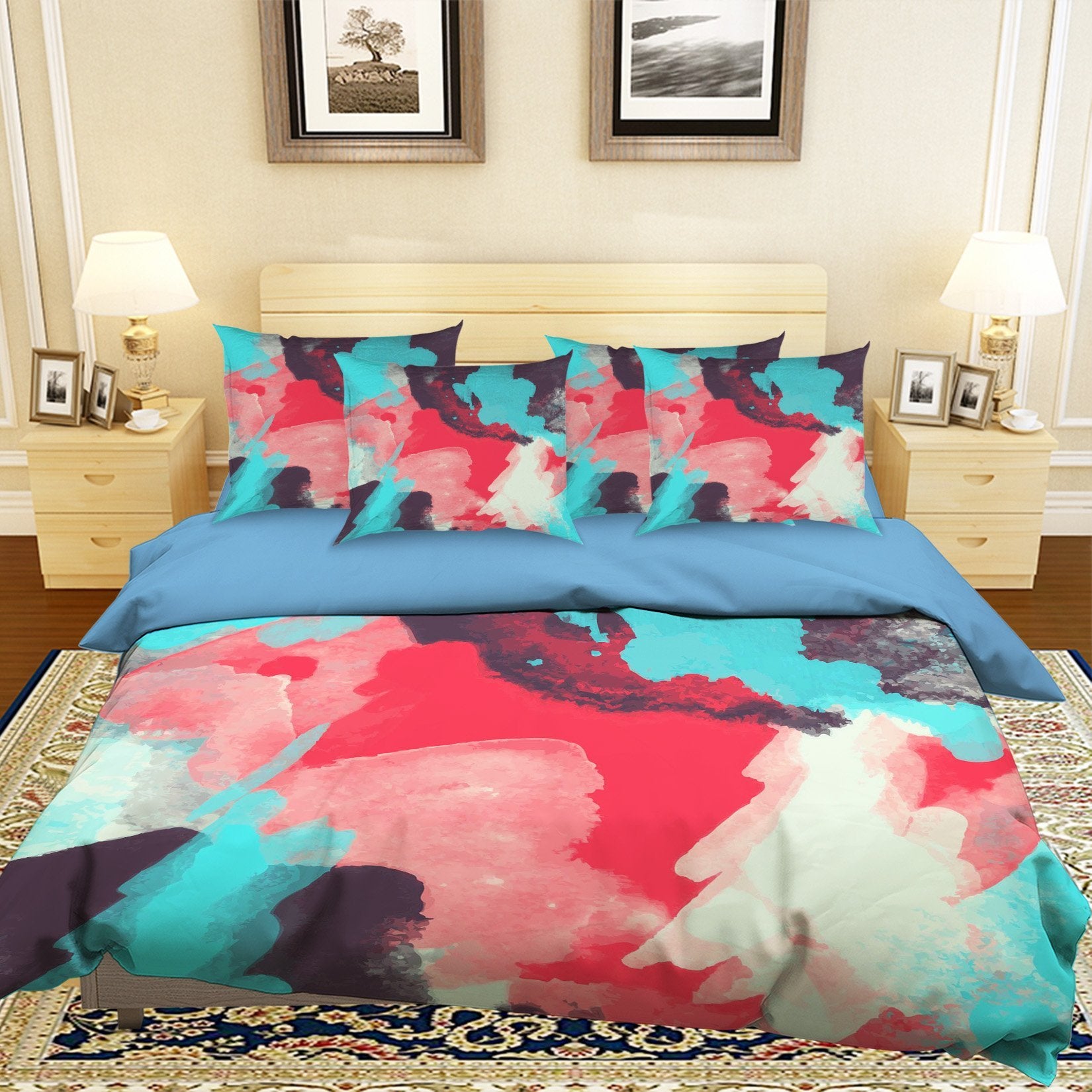 3D Ink Color 072 Bed Pillowcases Quilt Wallpaper AJ Wallpaper