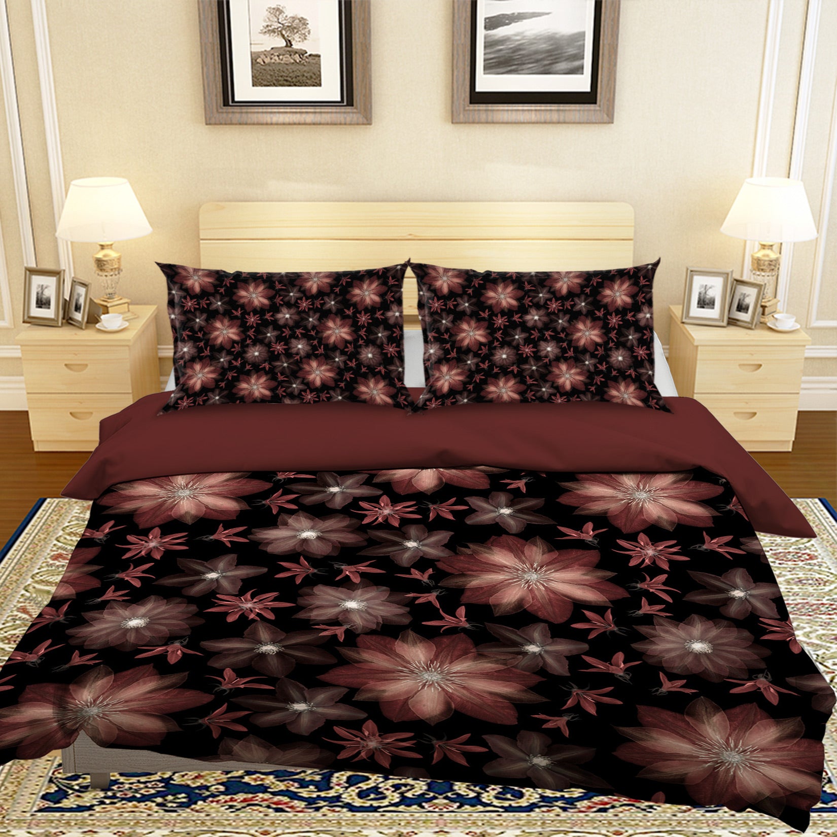 3D Shiny Flower 1100 Assaf Frank Bedding Bed Pillowcases Quilt
