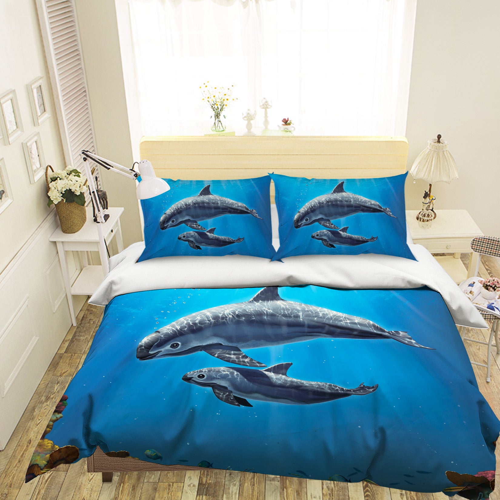 3D Vaquita Critically Endangered 098 Bed Pillowcases Quilt Exclusive Designer Vincent