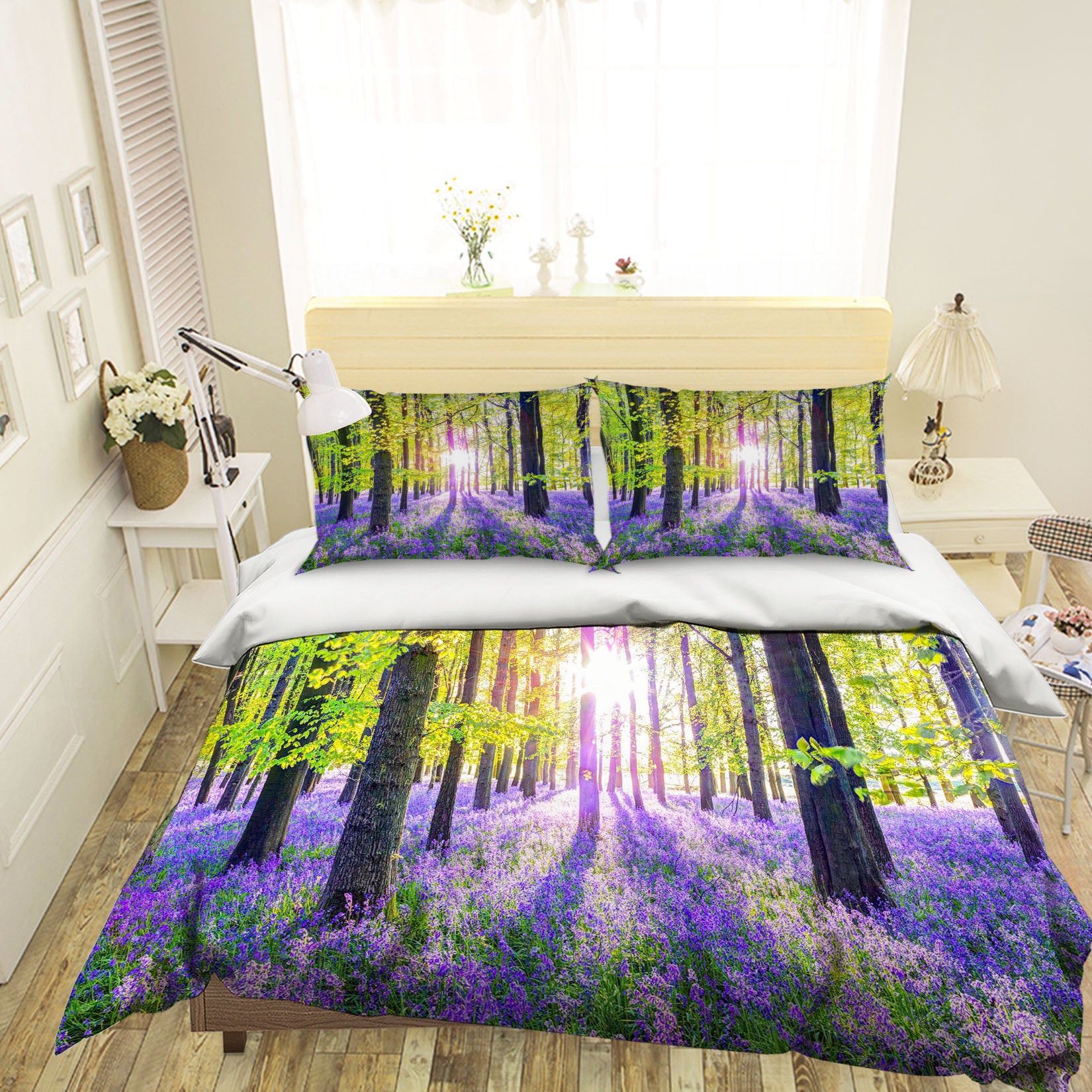 3D Purple Flower Sea 2017 Assaf Frank Bedding Bed Pillowcases Quilt