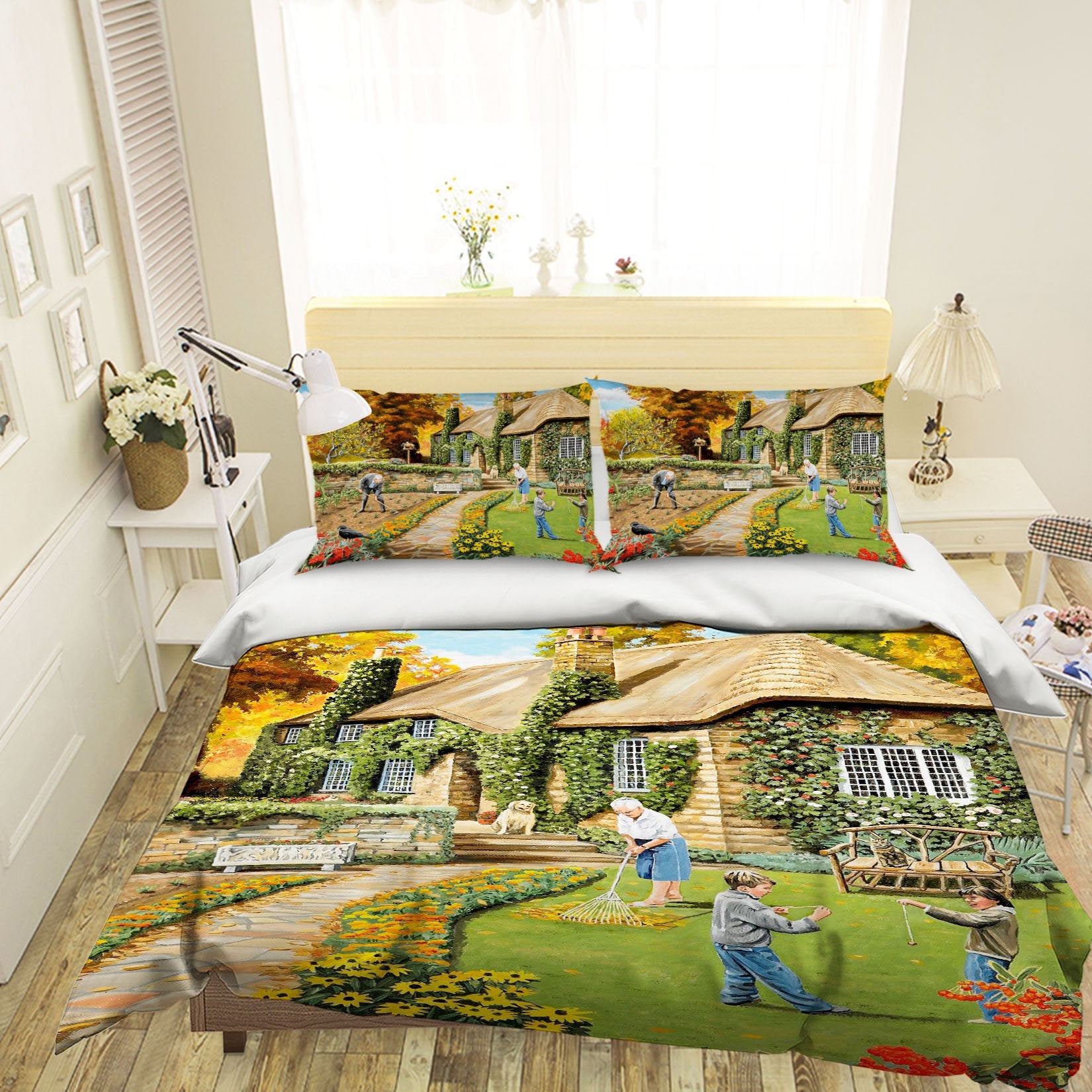 3D Autumn Garden 2005 Trevor Mitchell bedding Bed Pillowcases Quilt Quiet Covers AJ Creativity Home