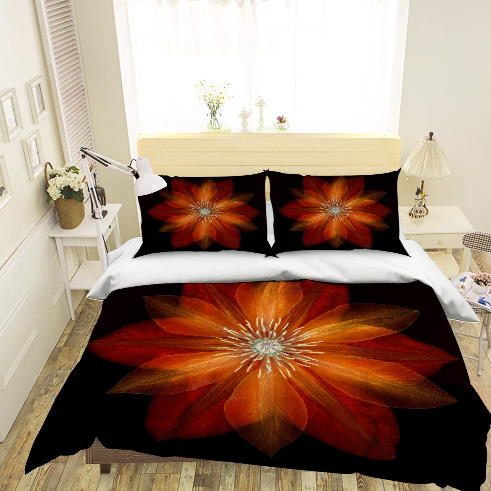 3D Fire Red Flower 2015 Assaf Frank Bedding Bed Pillowcases Quilt
