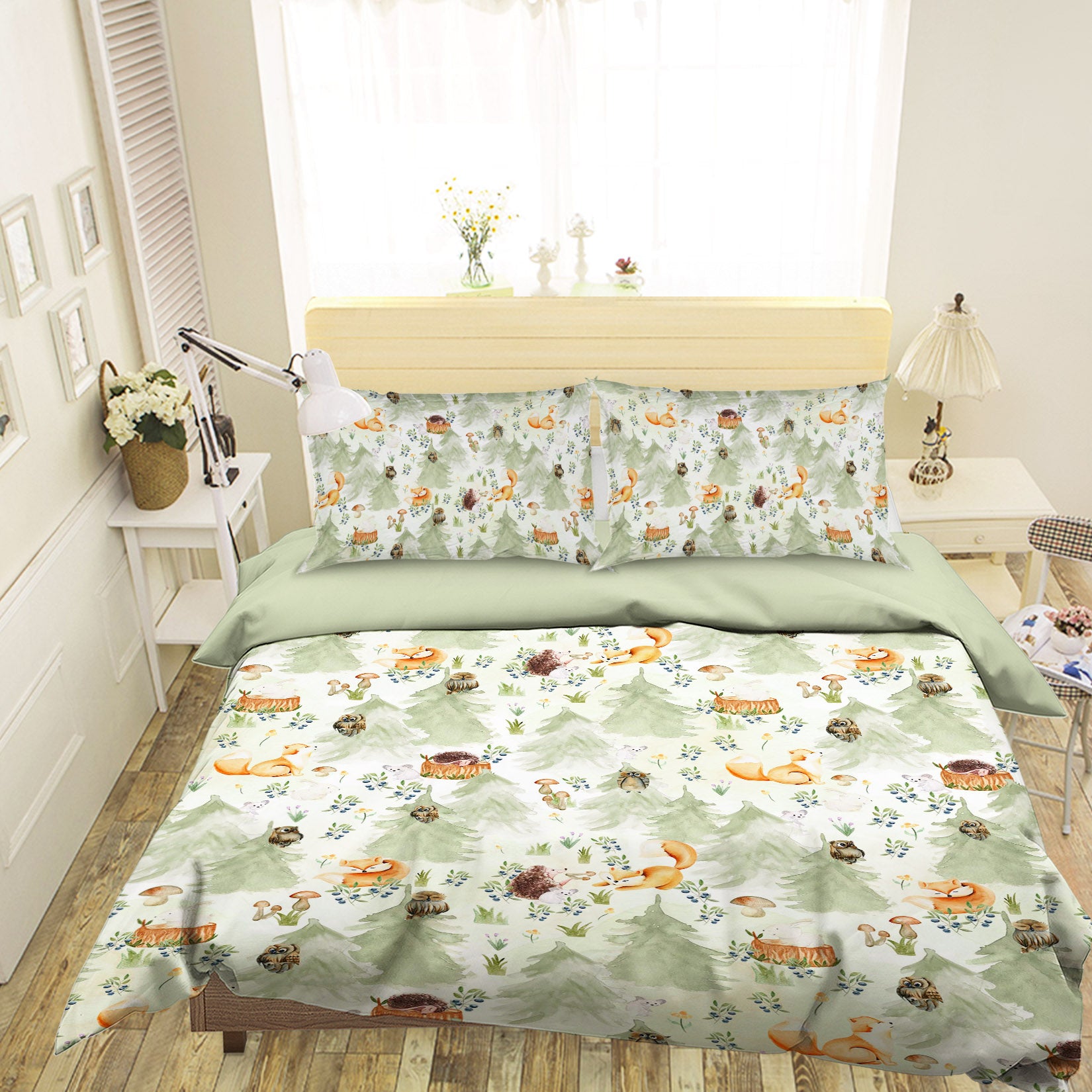 3D Mushroom Fox 194 Uta Naumann Bedding Bed Pillowcases Quilt