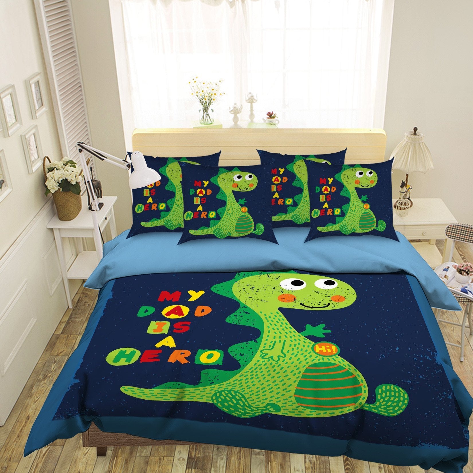3D Cute Dinosaurs 088 Bed Pillowcases Quilt Wallpaper AJ Wallpaper