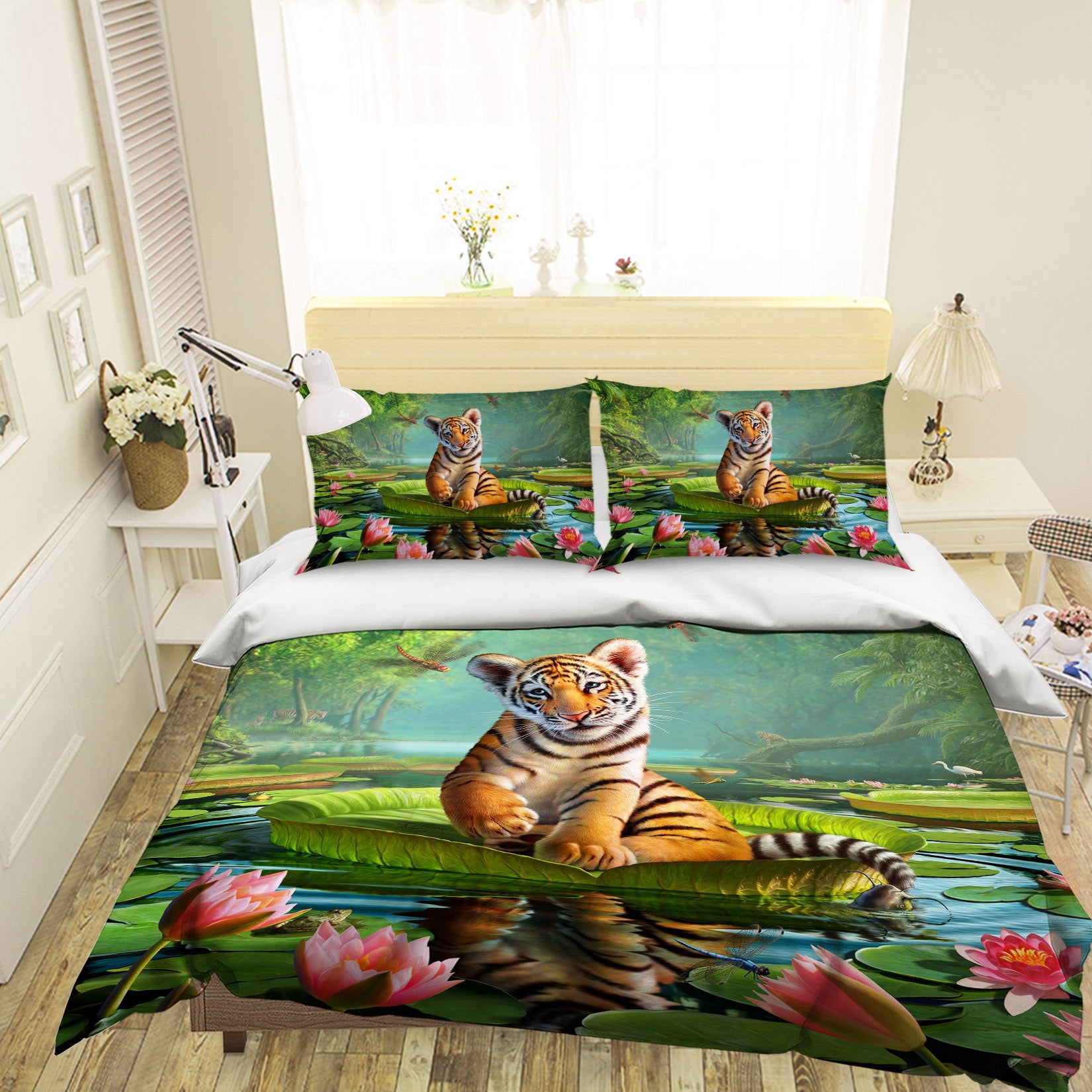 3D Tiger Lily 2109 Jerry LoFaro bedding Bed Pillowcases Quilt