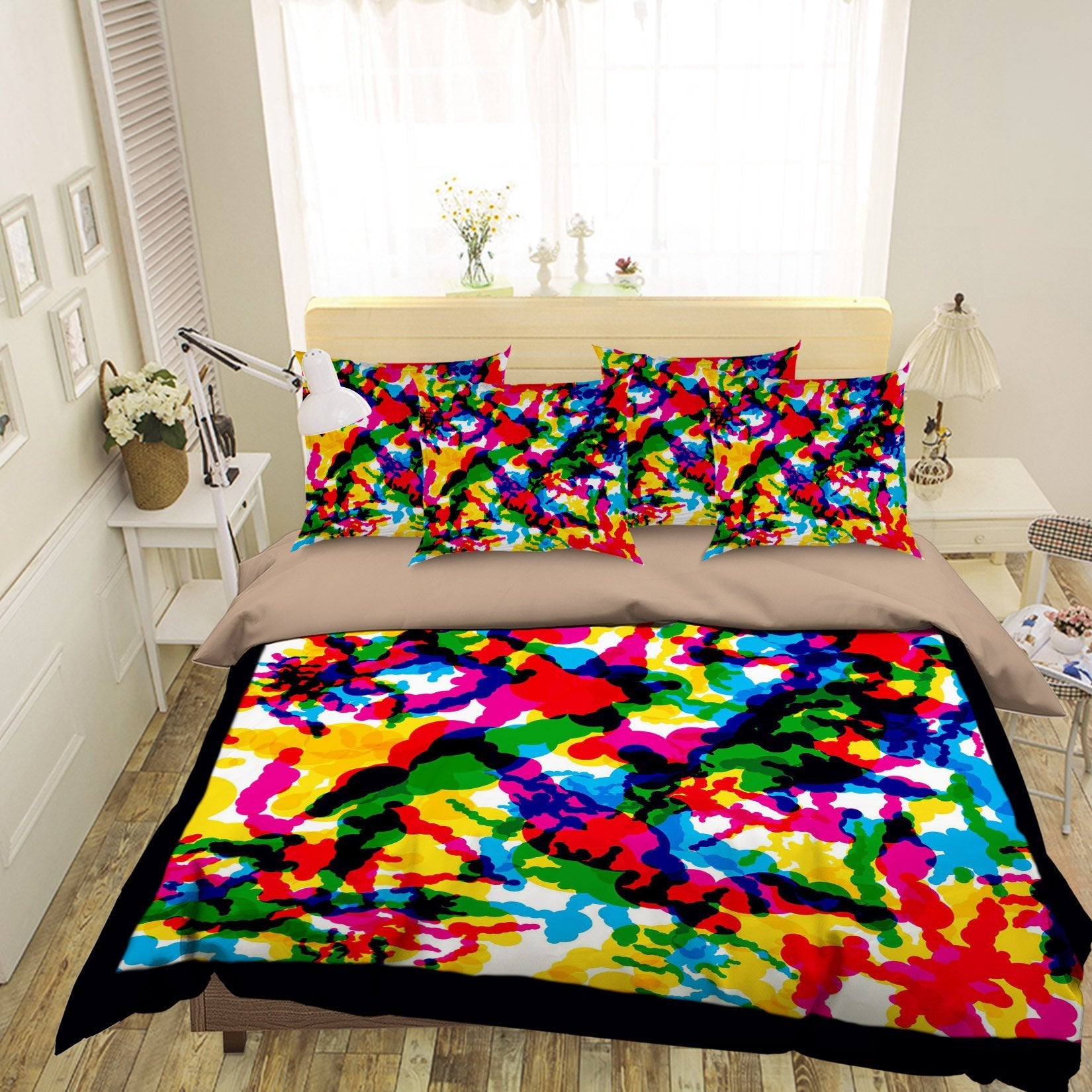 3D Abstract Color 068 Bed Pillowcases Quilt Wallpaper AJ Wallpaper