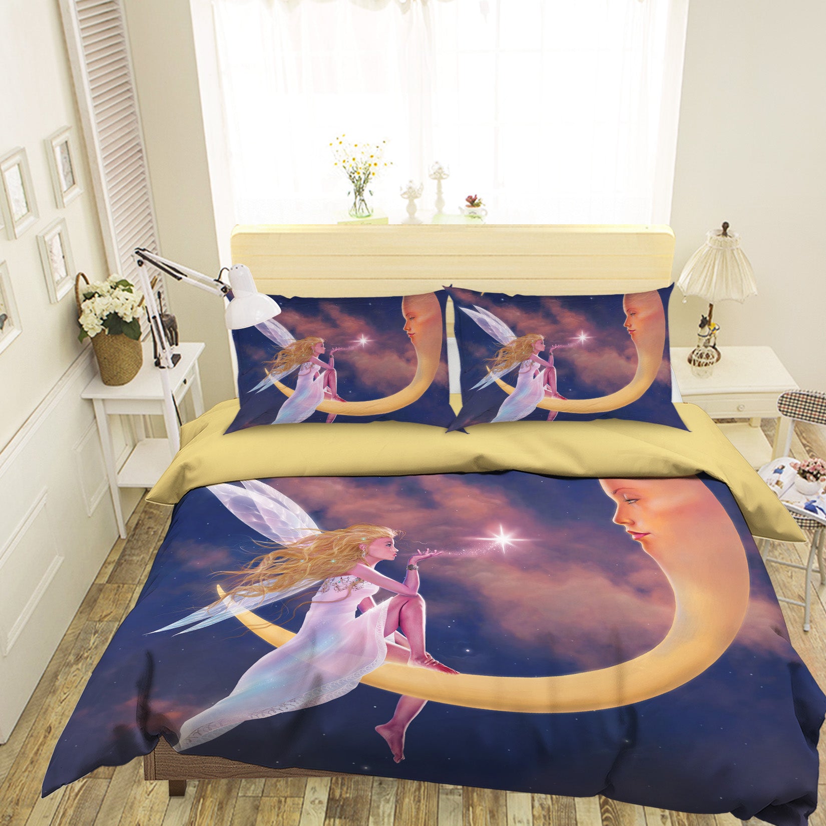 3D Star Kiss 083 Bed Pillowcases Quilt Exclusive Designer Vincent