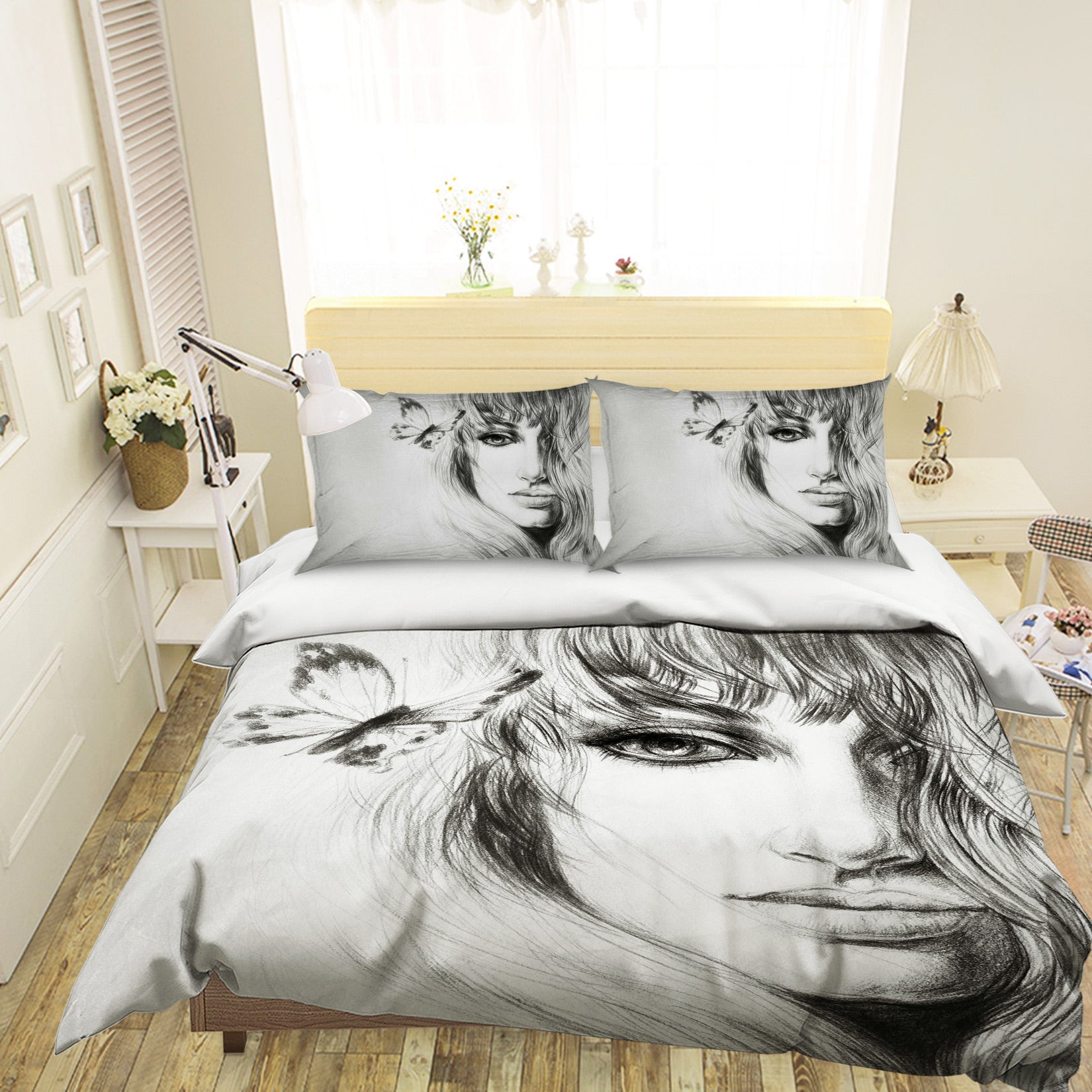 3D Butterfly Model 007 Bed Pillowcases Quilt