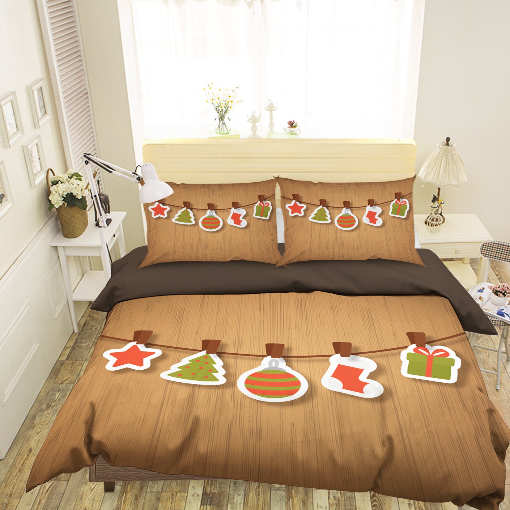 3D Photo Folder 31109 Christmas Quilt Duvet Cover Xmas Bed Pillowcases