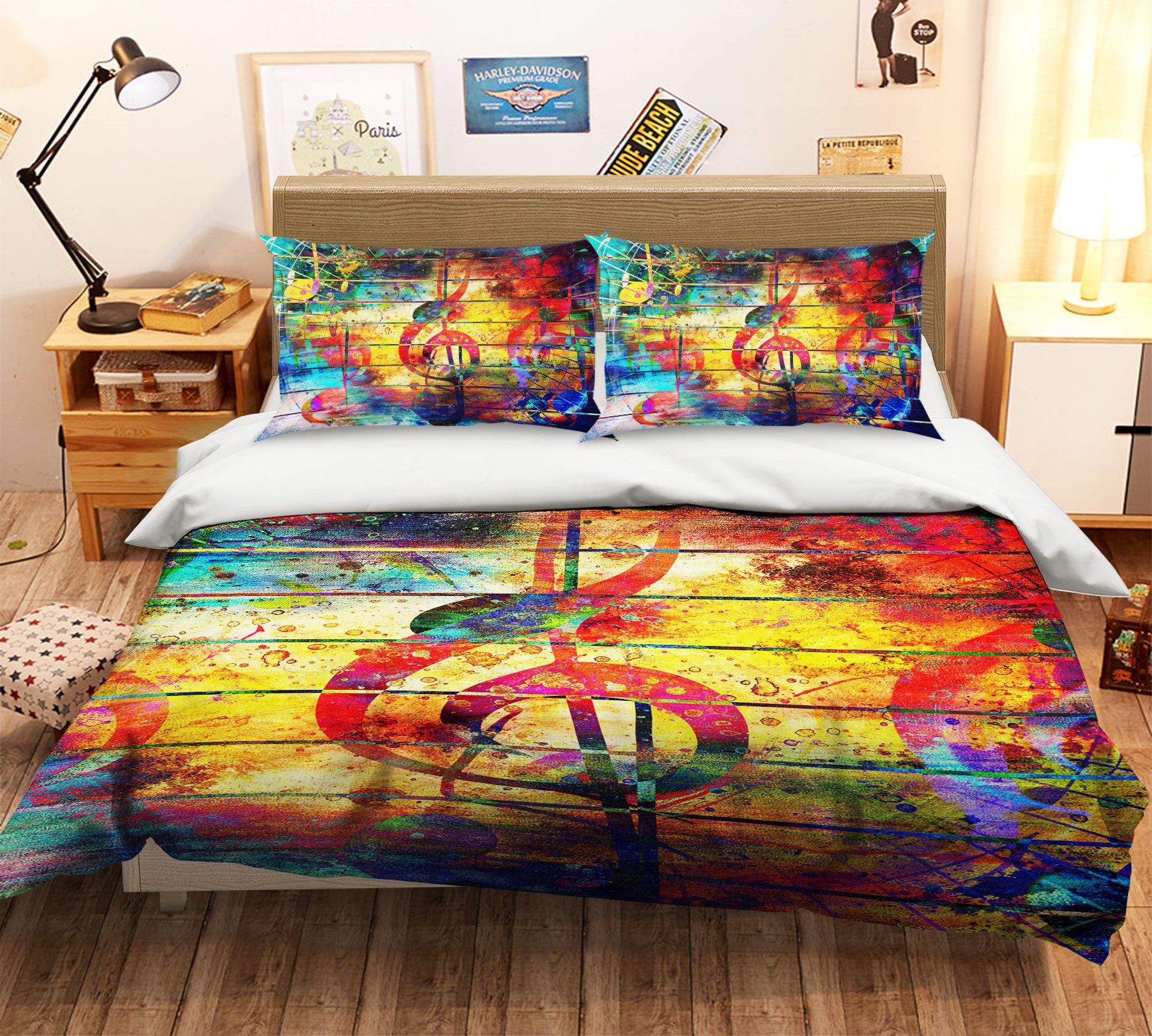 3D Red Note 040 Bed Pillowcases Quilt