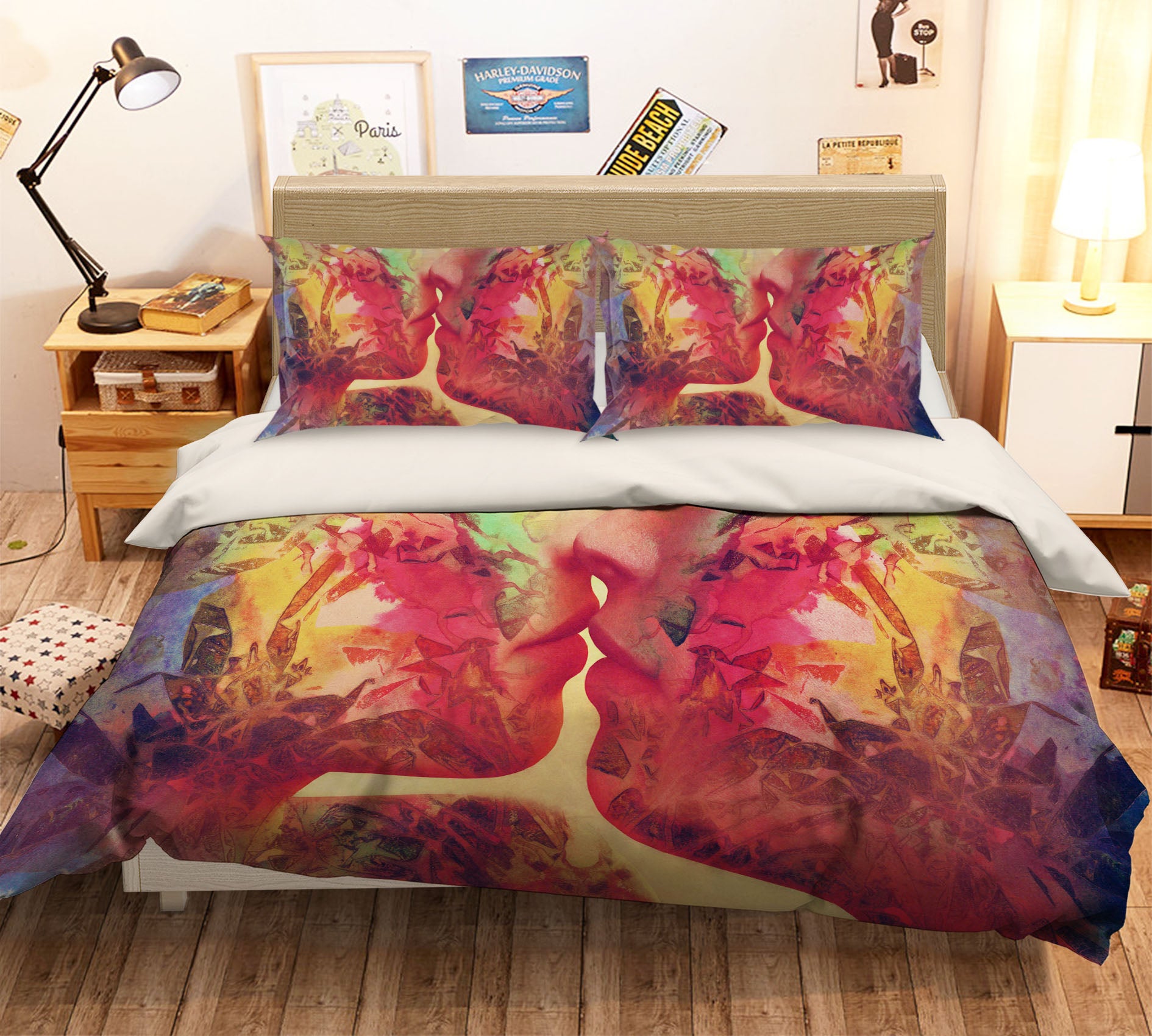 3D Graffiti Love 2005 Marco Cavazzana Bedding Bed Pillowcases Quilt