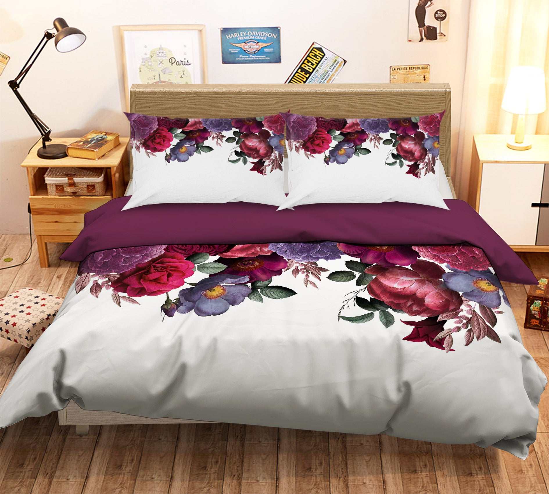 3D Red Rose 040 Uta Naumann Bedding Bed Pillowcases Quilt