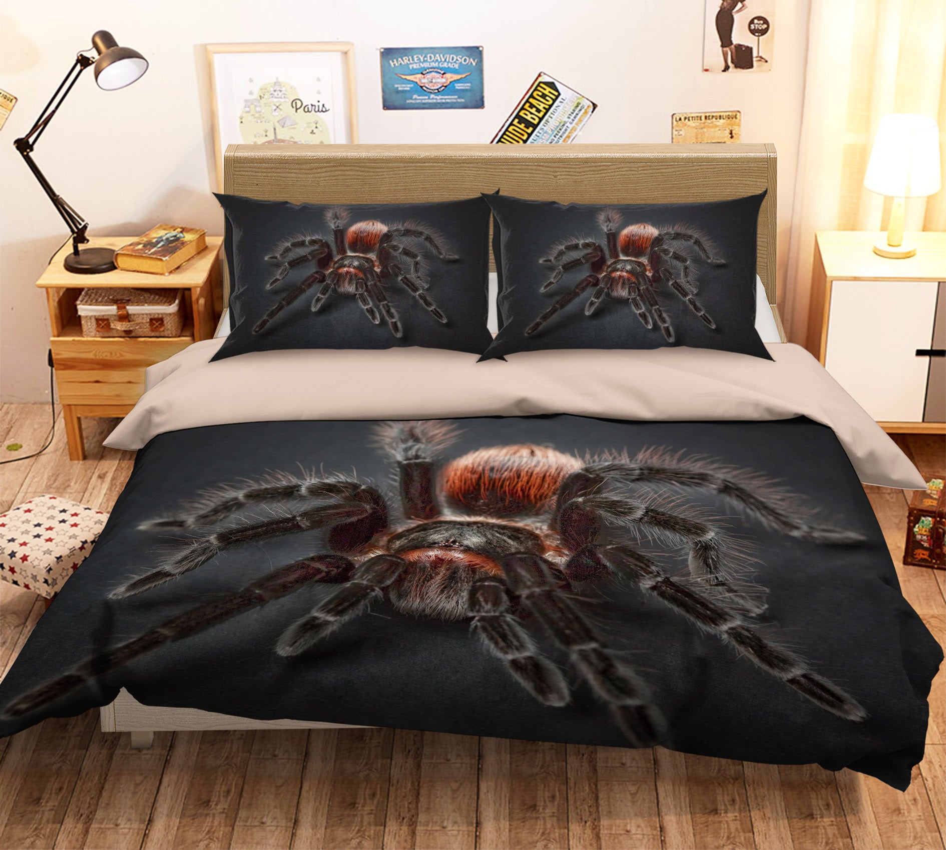 3D Poison Spider 1943 Bed Pillowcases Quilt