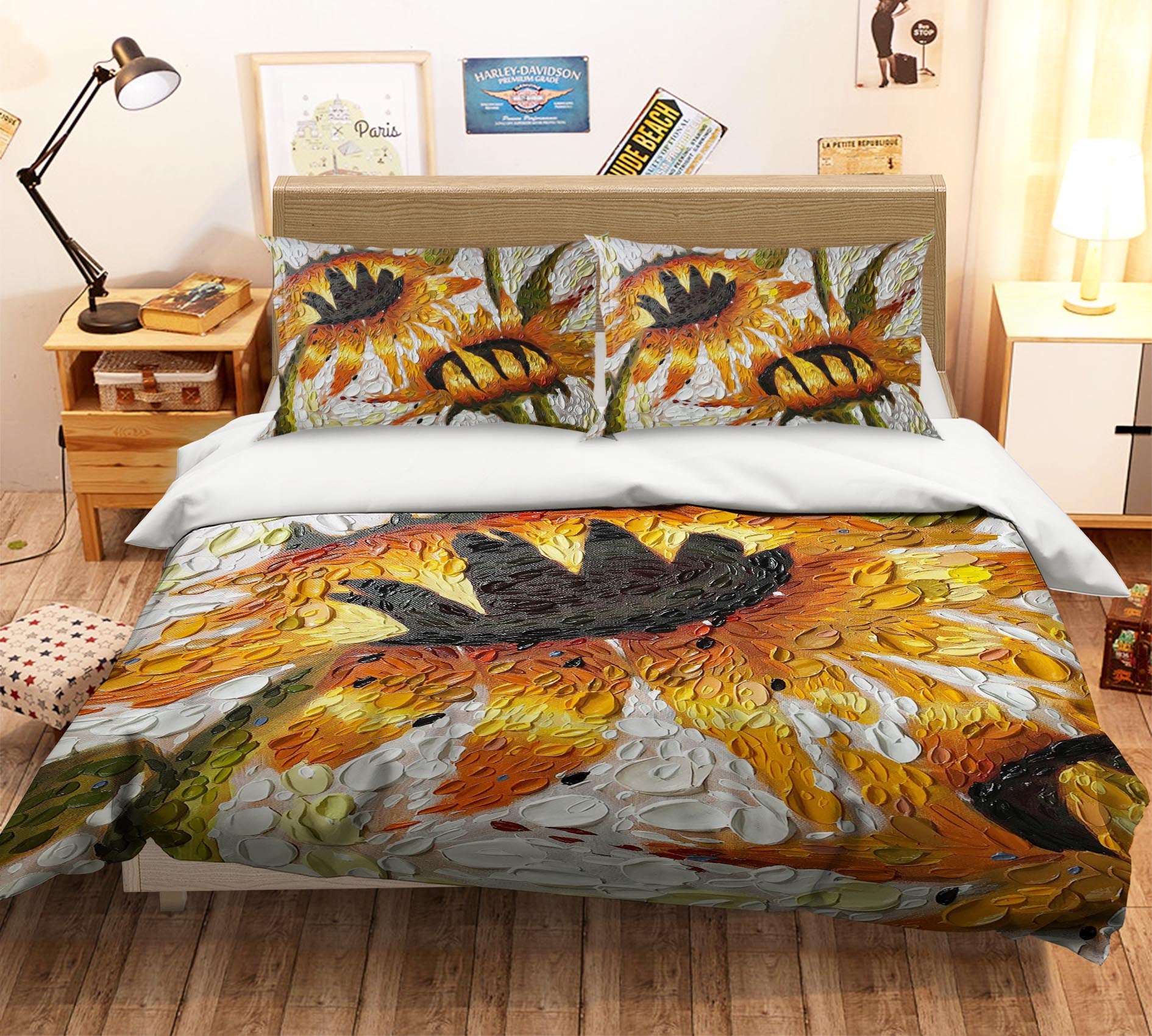 3D Sunflower Embrace 2121 Dena Tollefson bedding Bed Pillowcases Quilt