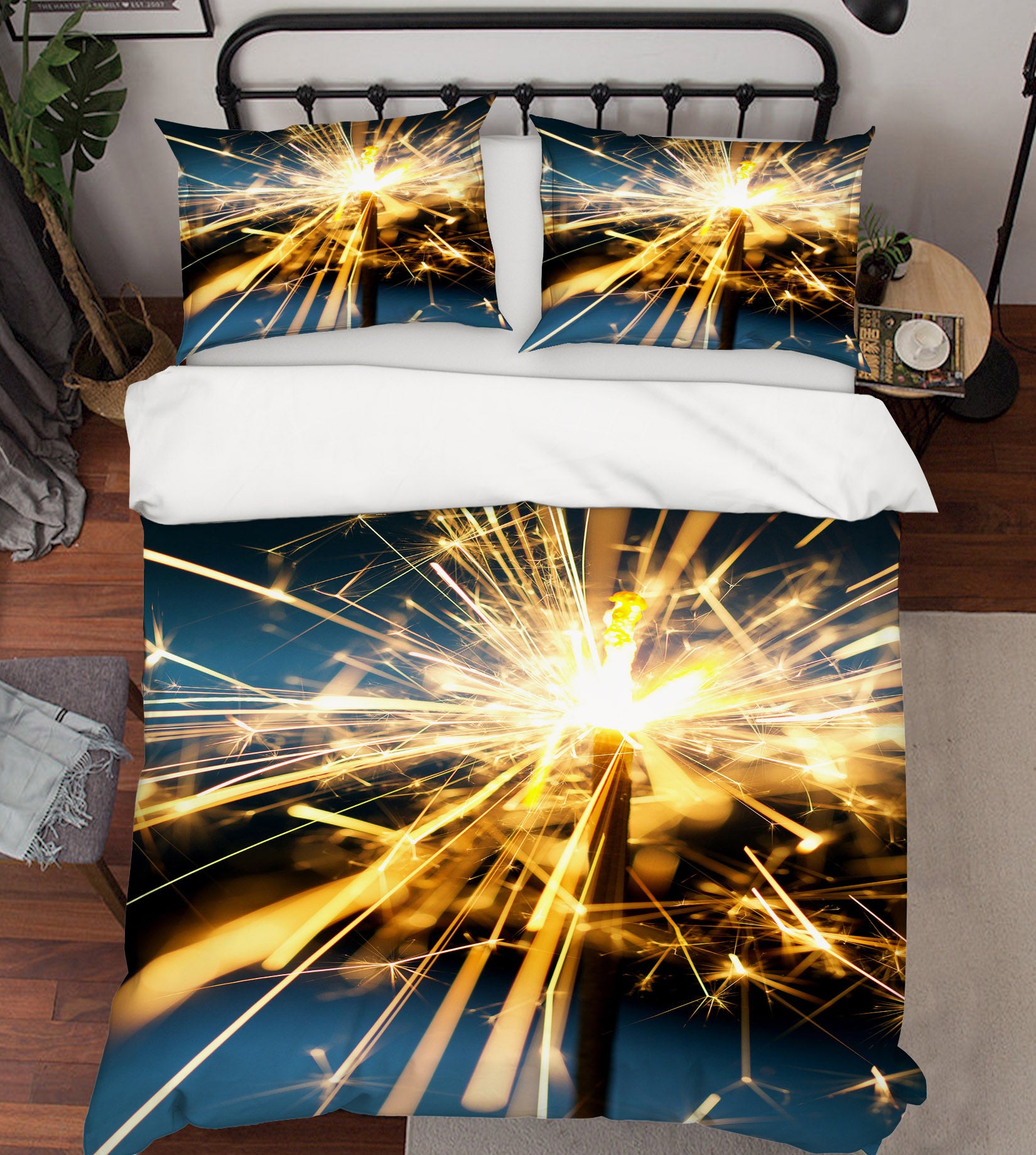 3D Fireworks 52205 Christmas Quilt Duvet Cover Xmas Bed Pillowcases