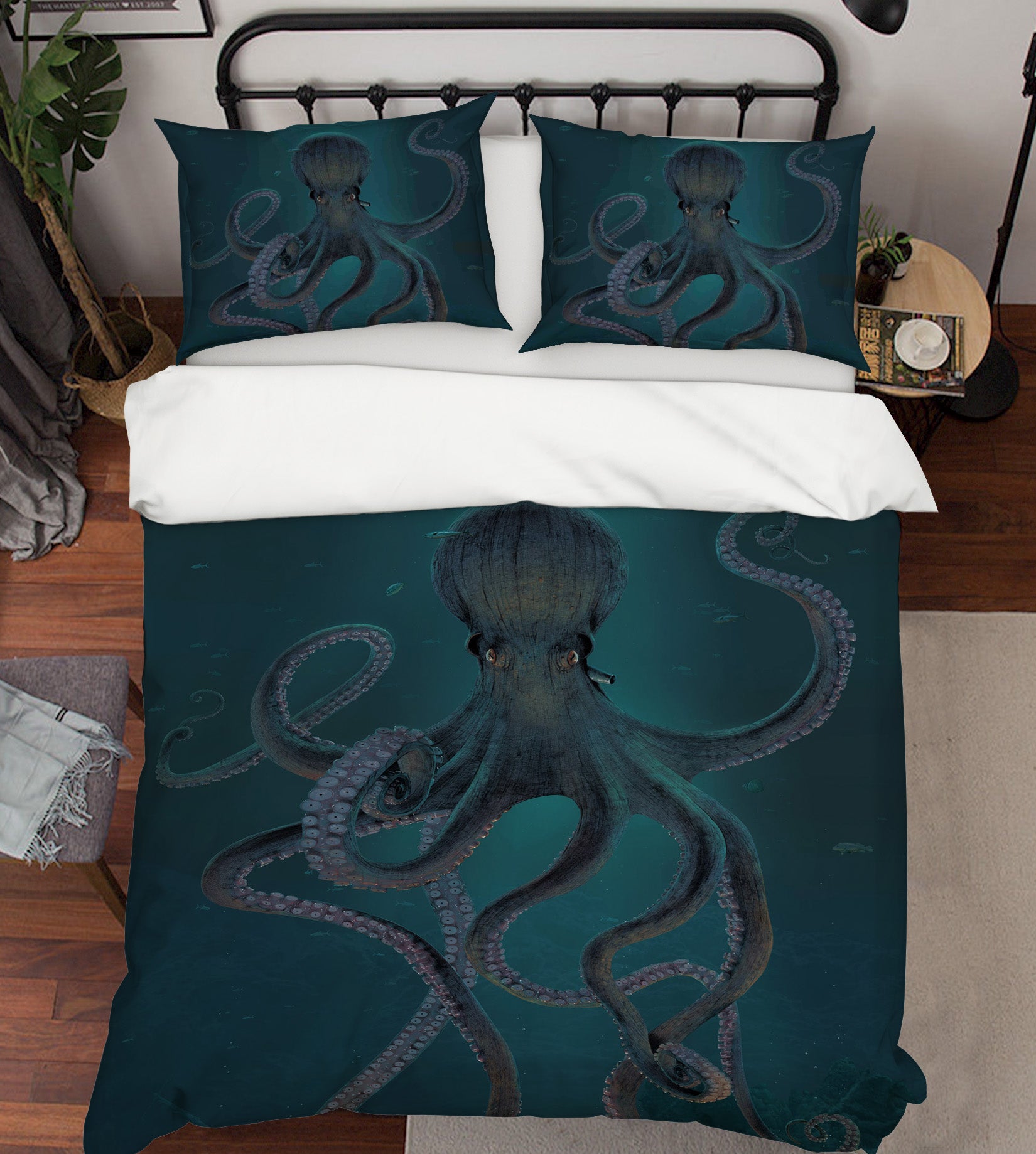 3D Giant Octopus 047 Bed Pillowcases Quilt Exclusive Designer Vincent