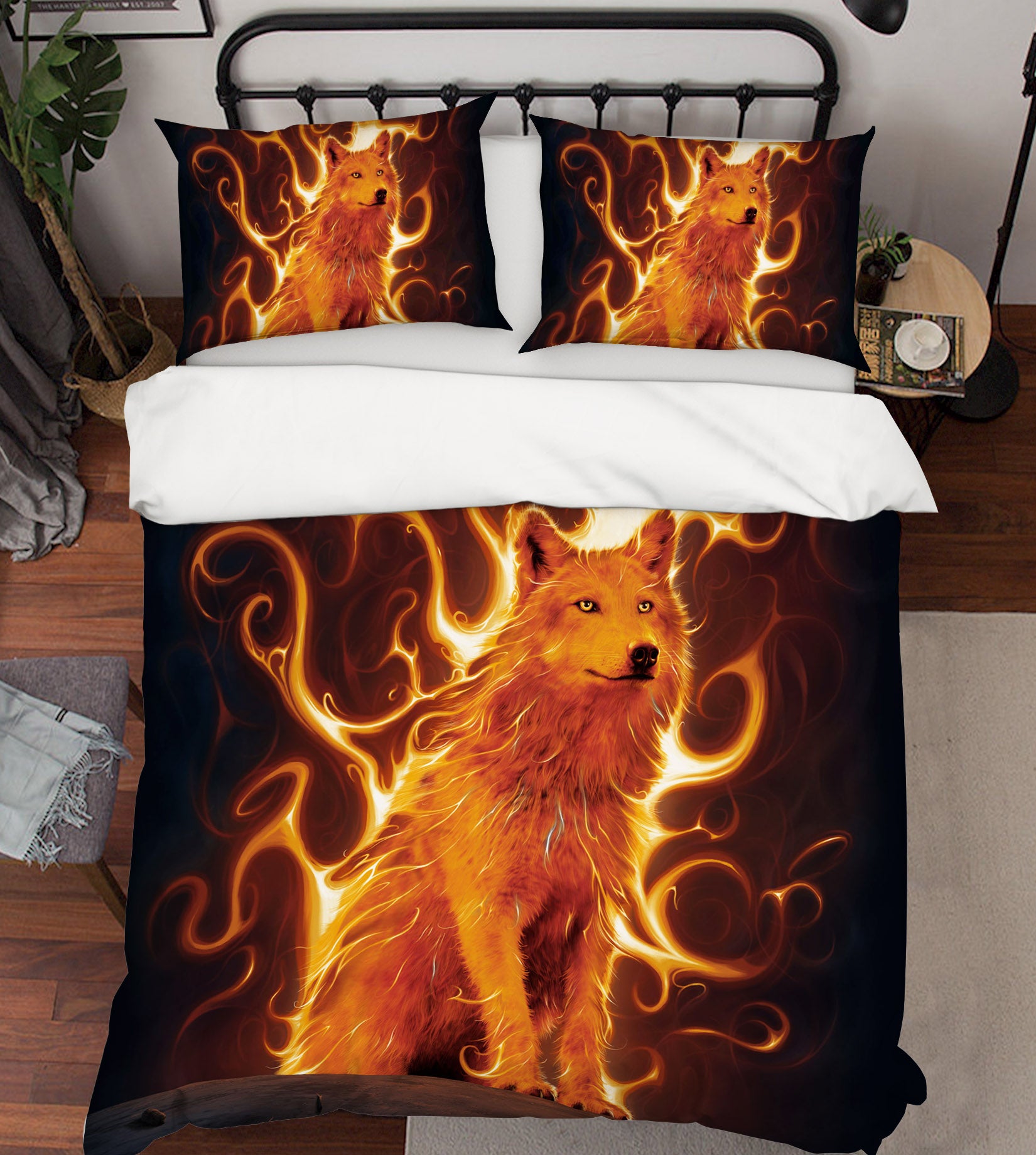 3D Phoenix Wolf Def 069 Bed Pillowcases Quilt Exclusive Designer Vincent