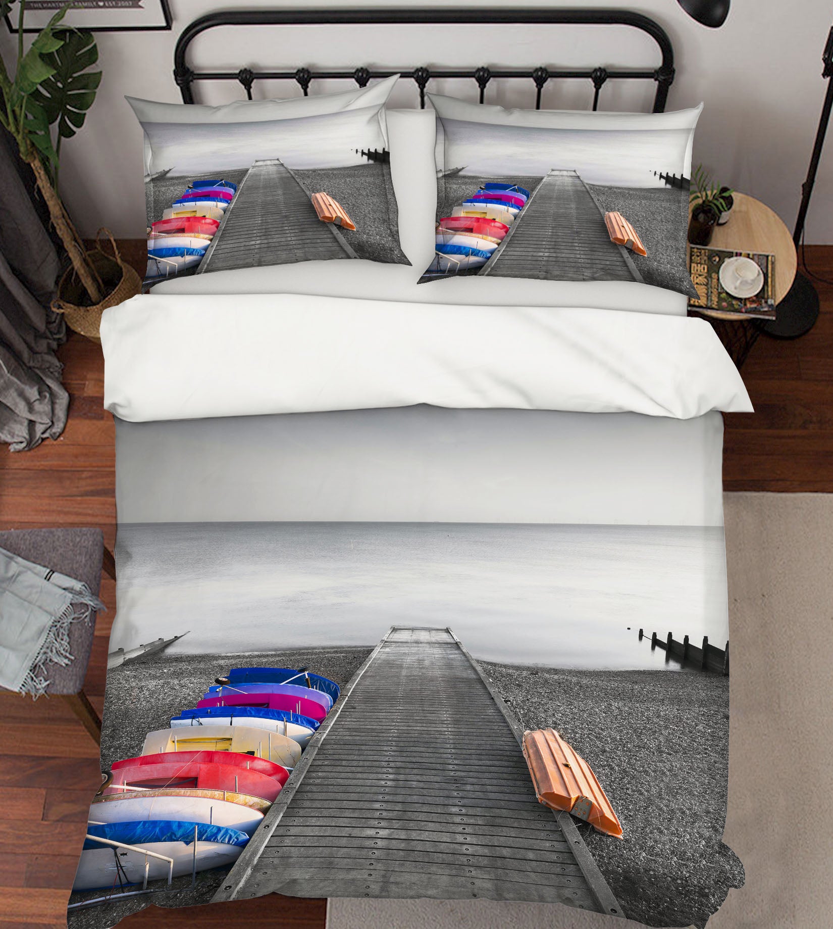 3D Seaside Bridge 8585 Assaf Frank Bedding Bed Pillowcases Quilt