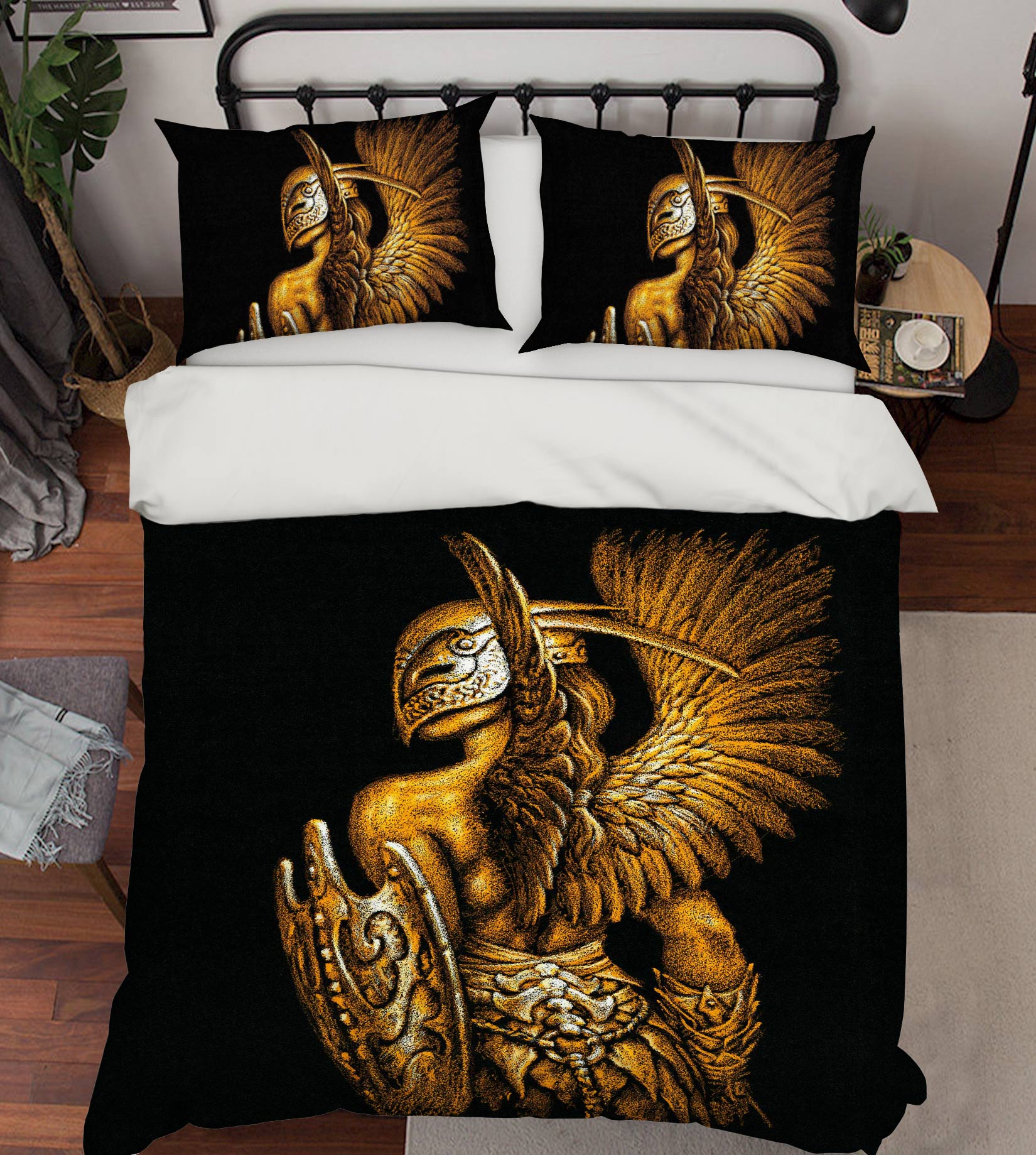 3D Shield Wing Metallic Male 6217 Ciruelo Bedding Bed Pillowcases Quilt