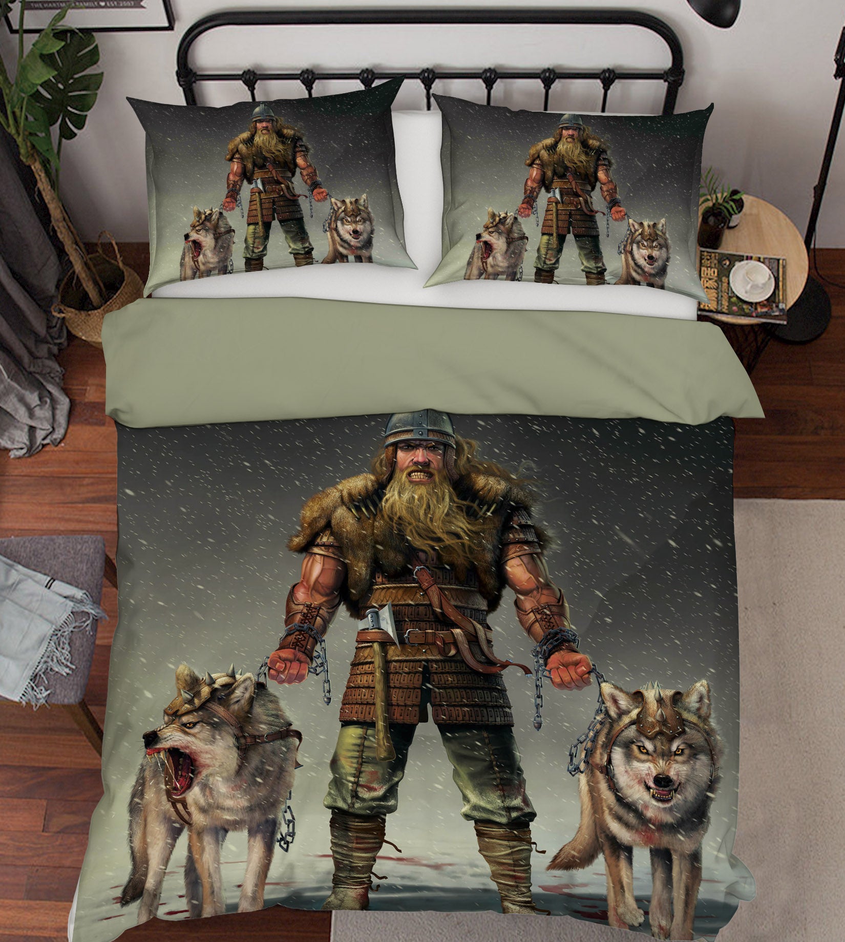 3D Mountain Viking 062 Bed Pillowcases Quilt Exclusive Designer Vincent