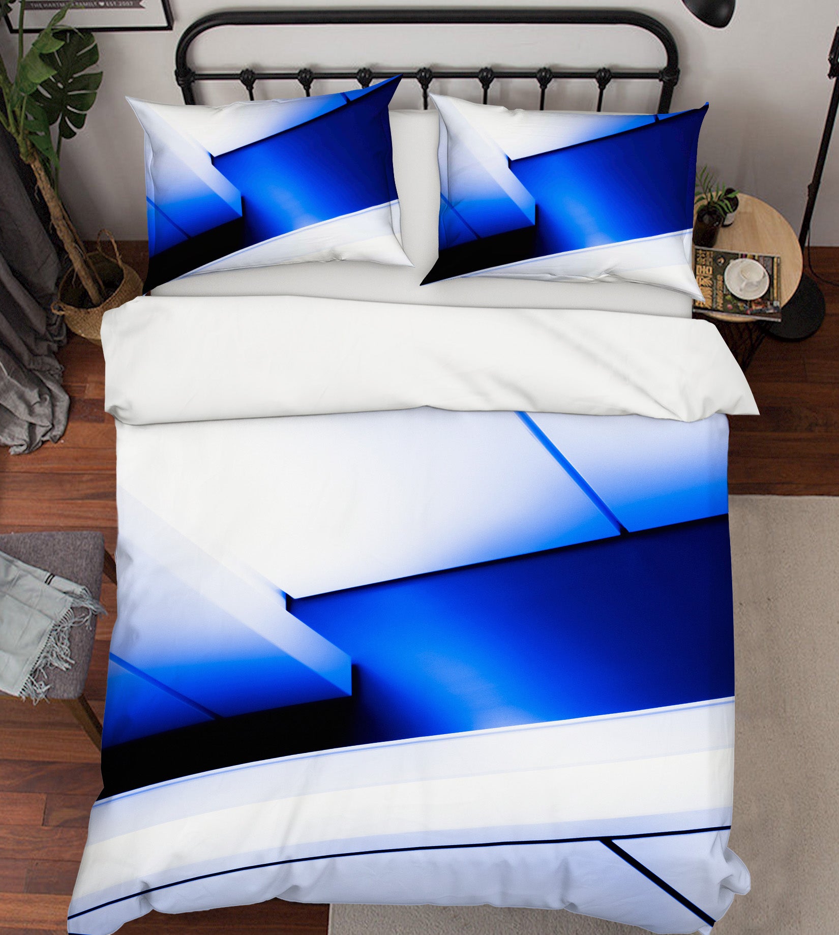 3D Bright Blue 2017 Noirblanc777 Bedding Bed Pillowcases Quilt