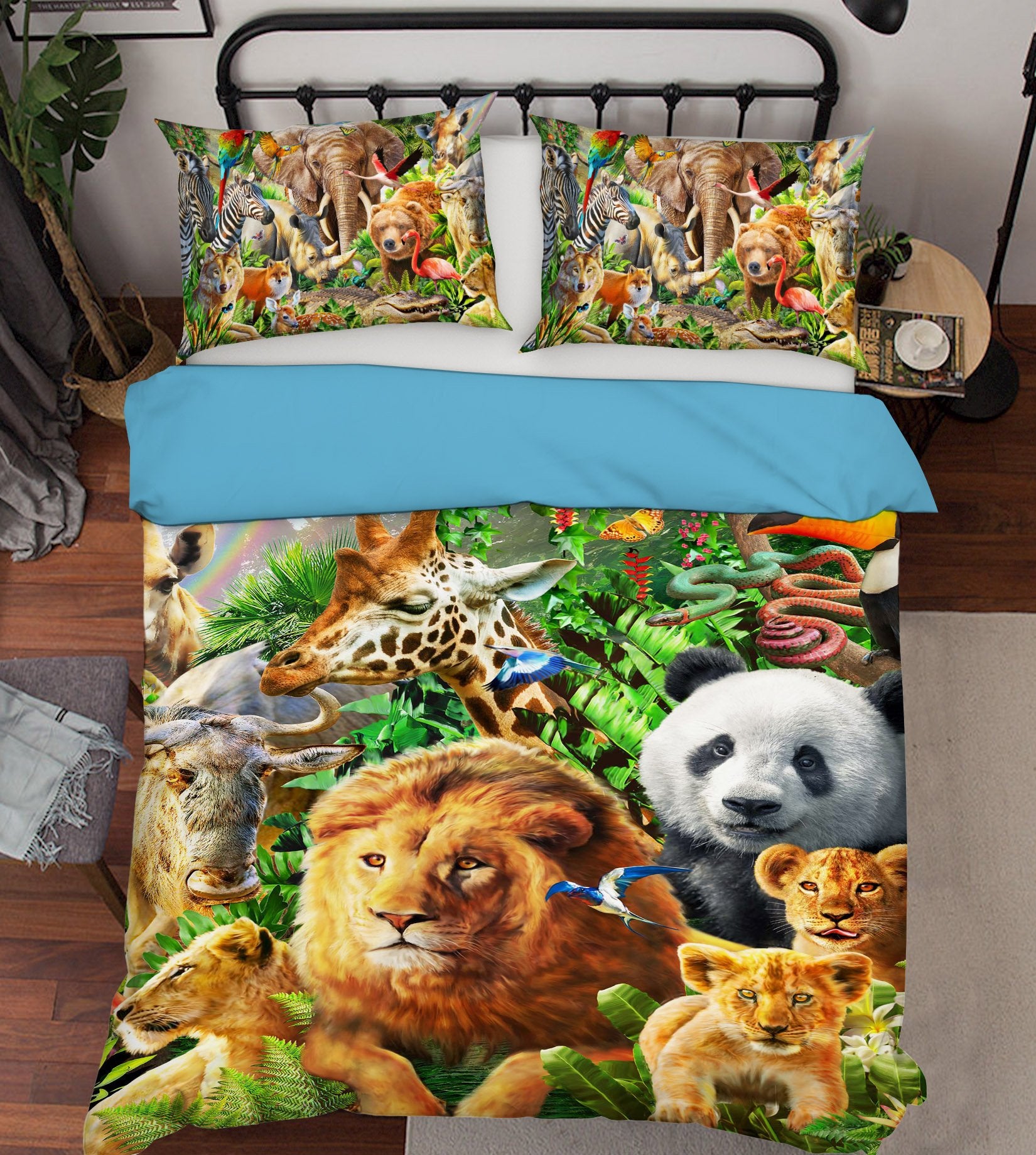 3D Animal World 2131 Adrian Chesterman Bedding Bed Pillowcases Quilt Quiet Covers AJ Creativity Home