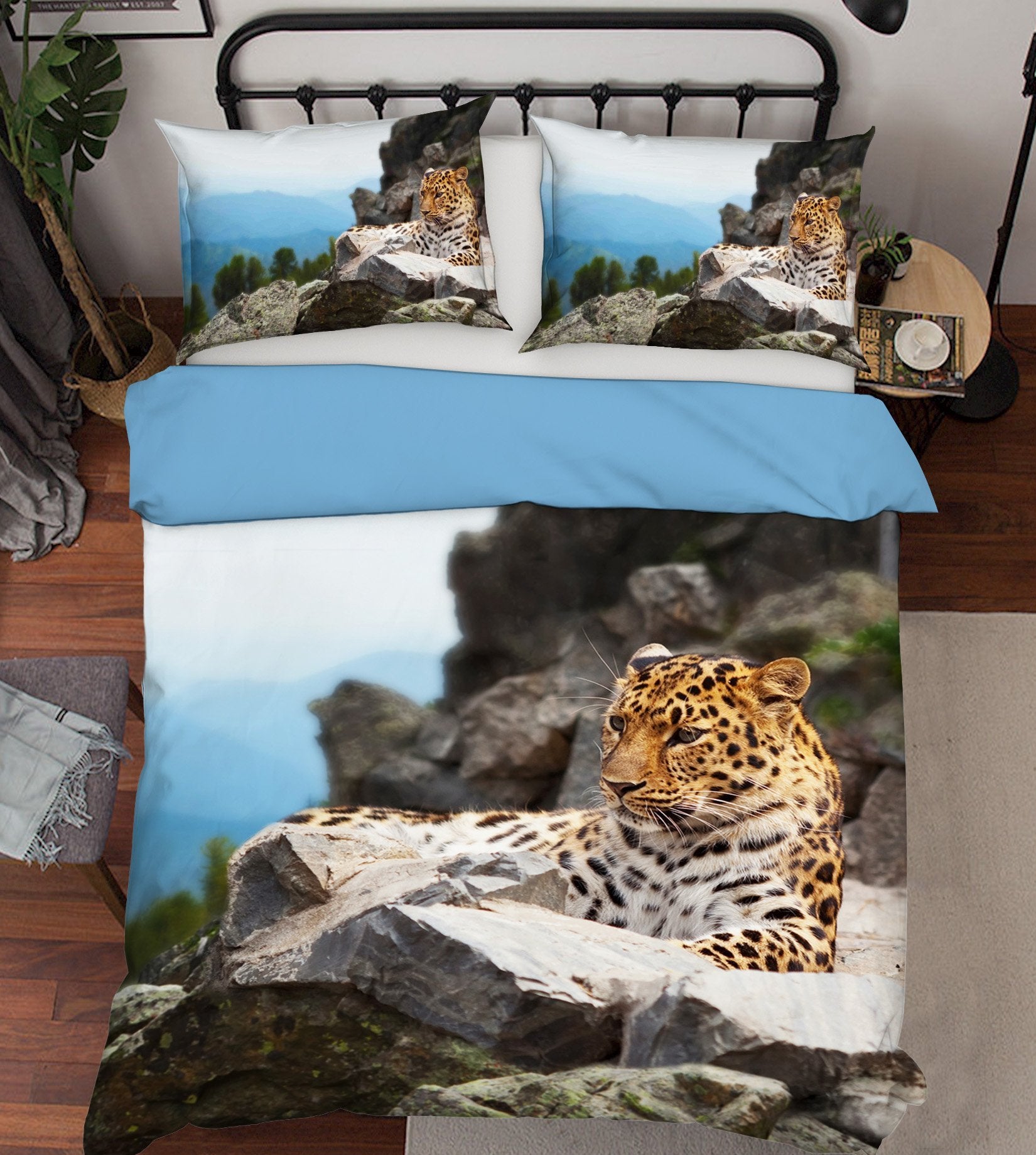 3D Tiger Squatting 1944 Bed Pillowcases Quilt Quiet Covers AJ Creativity Home