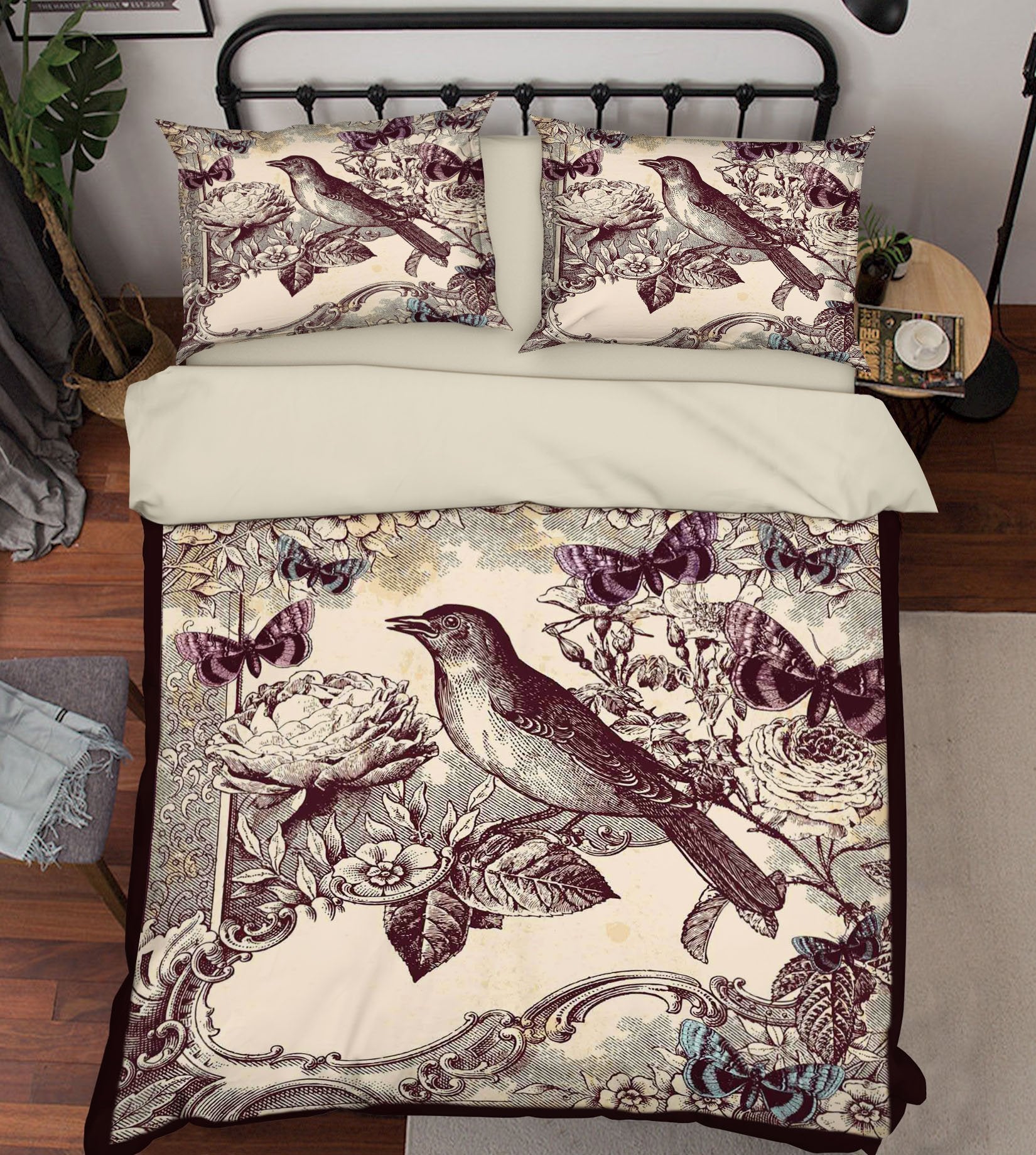 3D Little Bird 177 Bed Pillowcases Quilt Wallpaper AJ Wallpaper