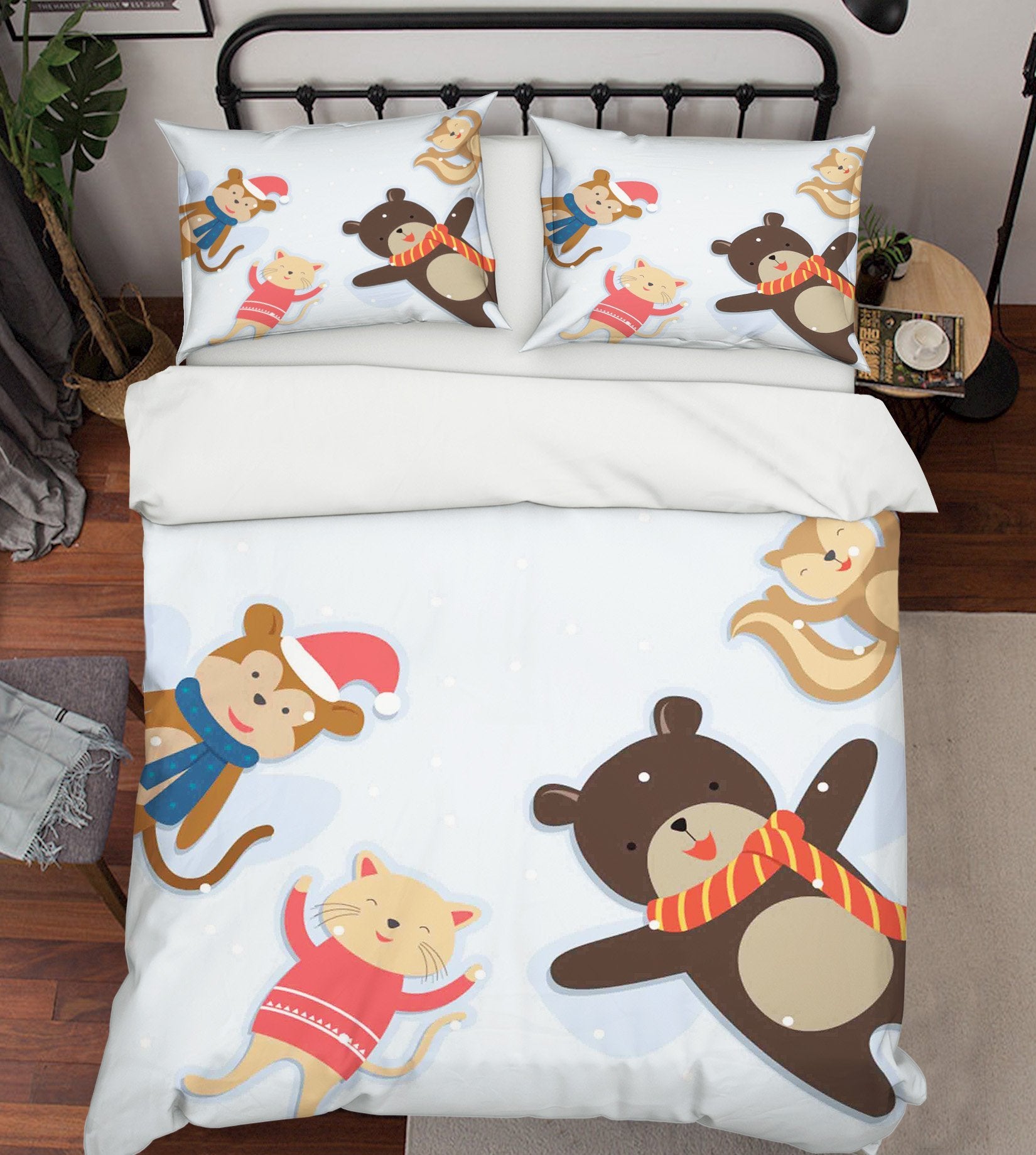 3D Lovely Animals Dolls 354 Bed Pillowcases Quilt Wallpaper AJ Wallpaper