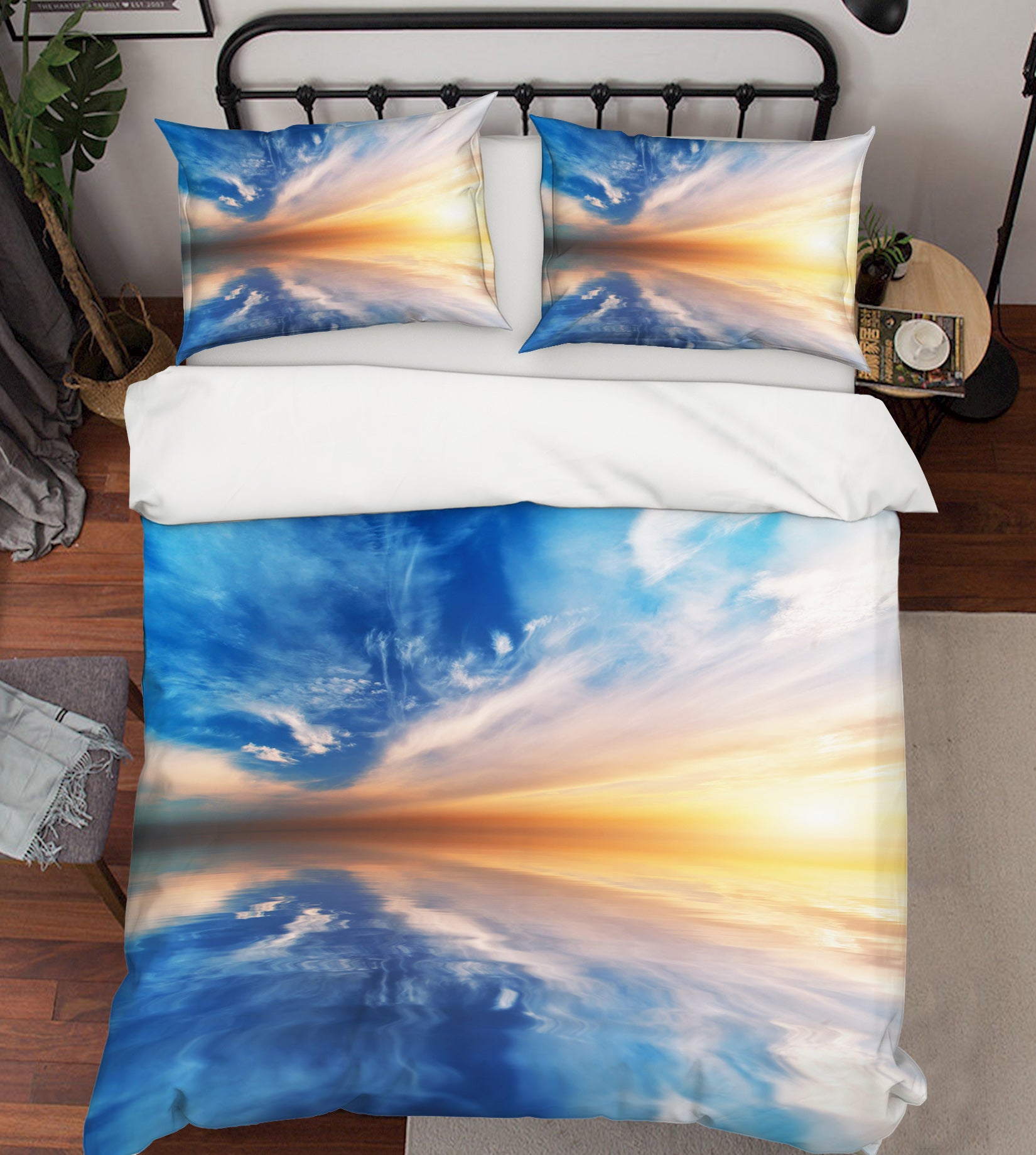 3D Sunset Sea 071 Bed Pillowcases Quilt