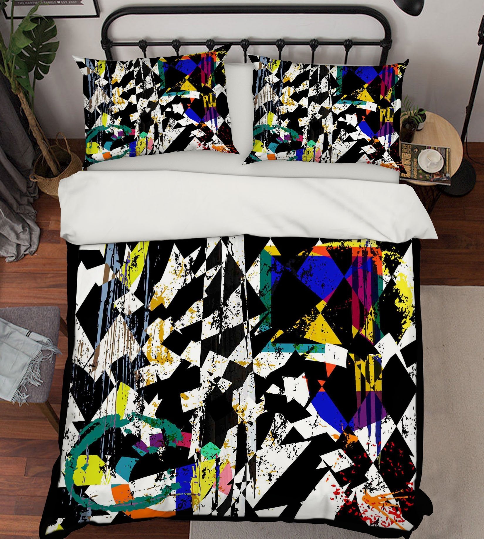 3D Black And White 152 Bed Pillowcases Quilt Wallpaper AJ Wallpaper