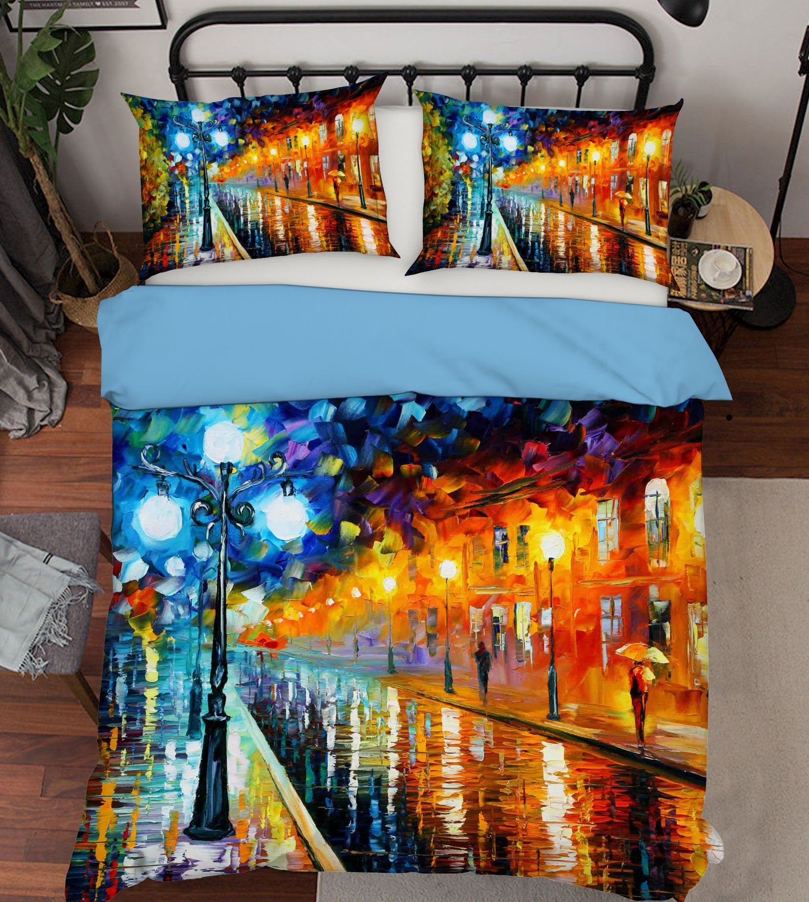 3D Color Street Light 068 Bed Pillowcases Quilt Wallpaper AJ Wallpaper