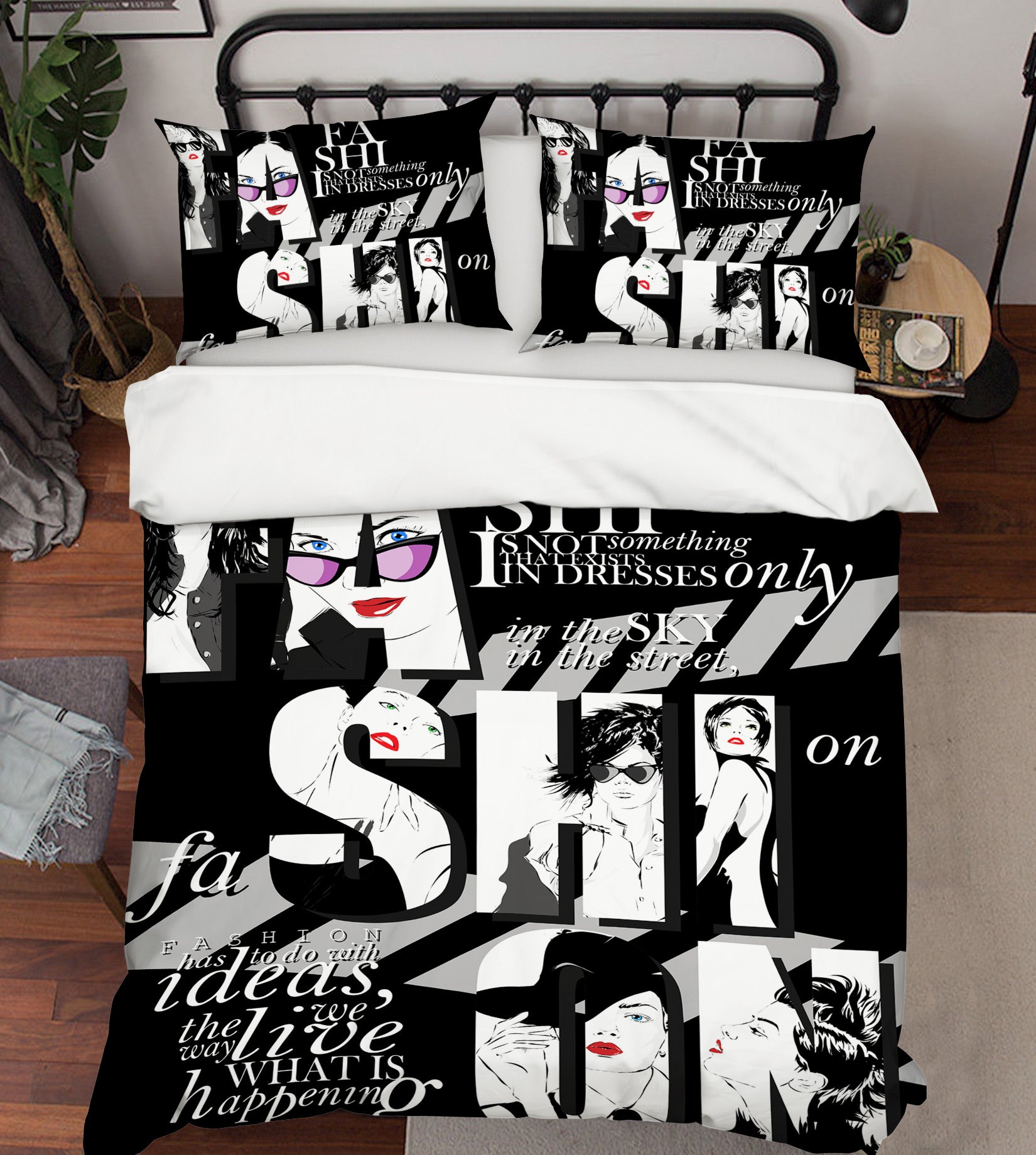 3D Poster Art Word 018 Bed Pillowcases Quilt