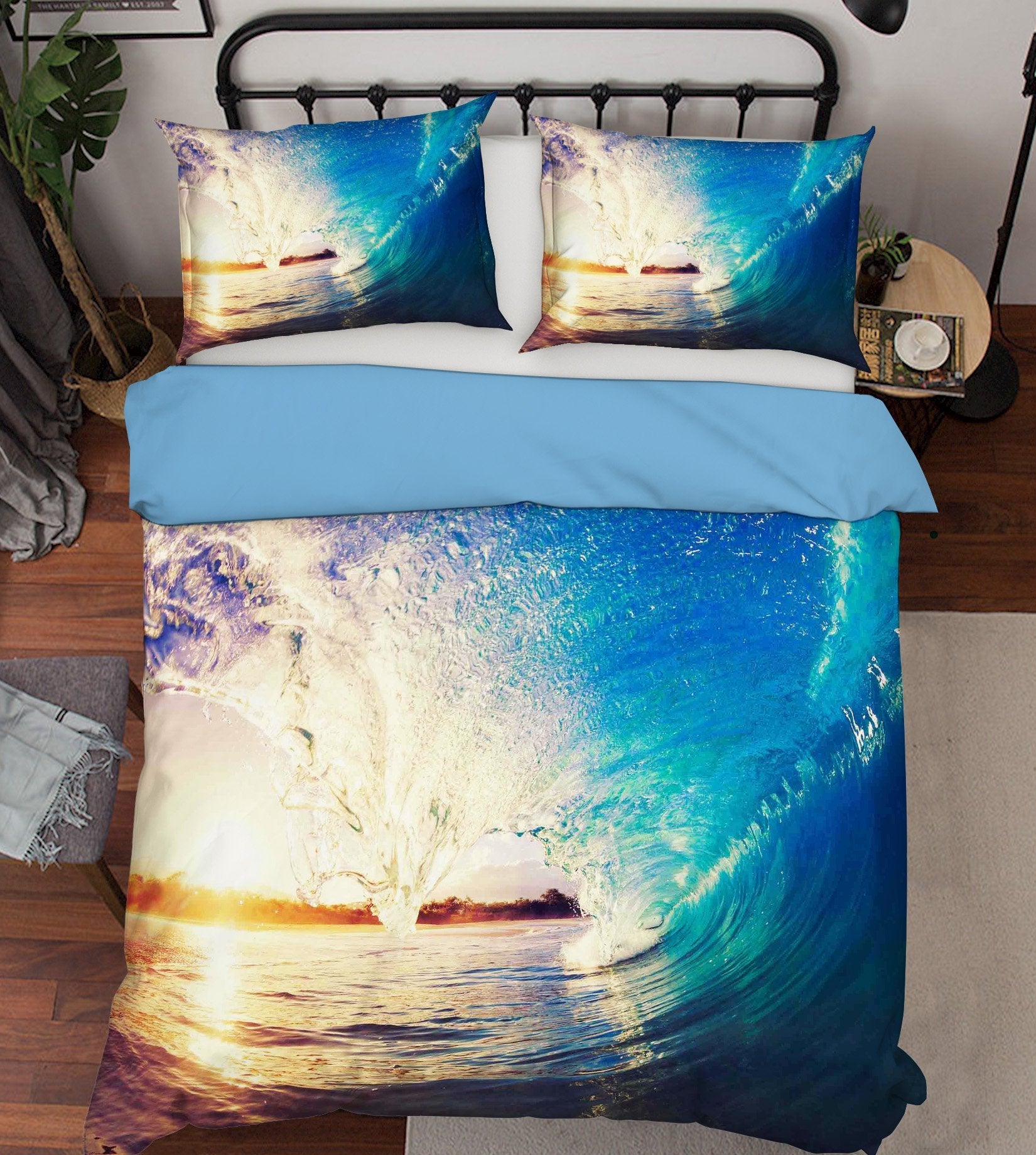 3D Sunshine Waves 041 Bed Pillowcases Quilt Wallpaper AJ Wallpaper
