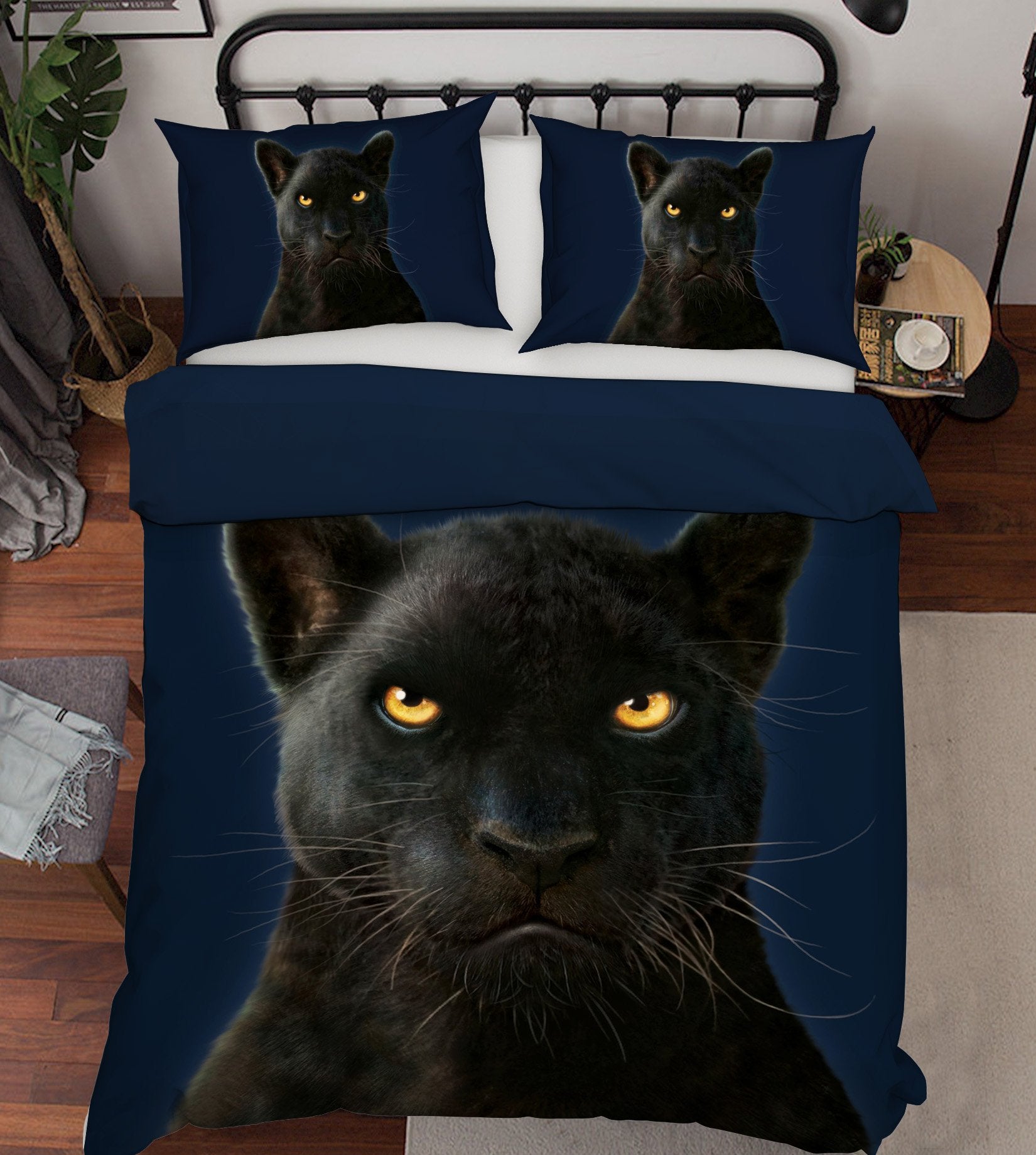 3D Black Panther Portrait 2113 Bed Pillowcases Quilt Exclusive Designer Vincent Quiet Covers AJ Creativity Home