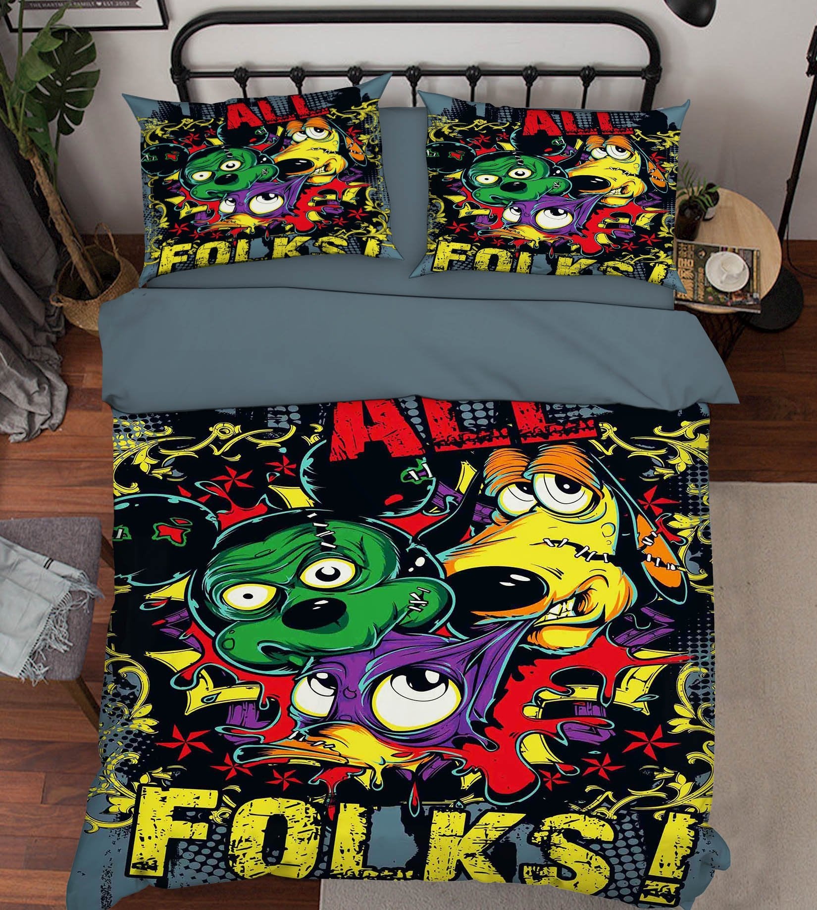 3D Funny Animals Pattern 332 Bed Pillowcases Quilt Wallpaper AJ Wallpaper