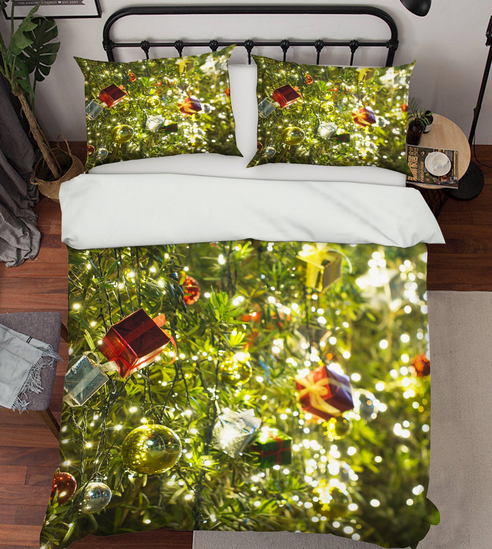 3D String Lights Gift Pendant 52158 Christmas Quilt Duvet Cover Xmas Bed Pillowcases