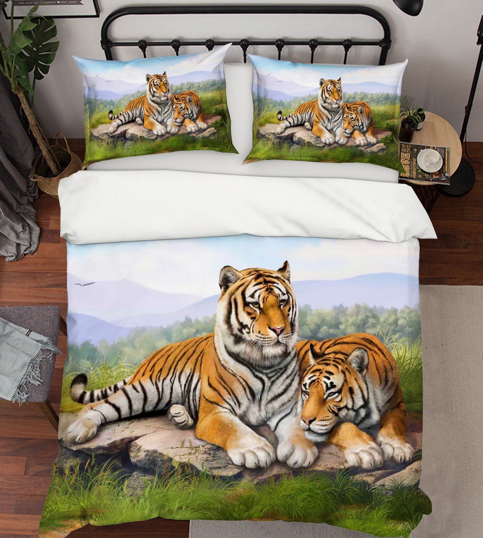 3D Mountain Tiger 113 Bed Pillowcases Quilt Wallpaper AJ Wallpaper