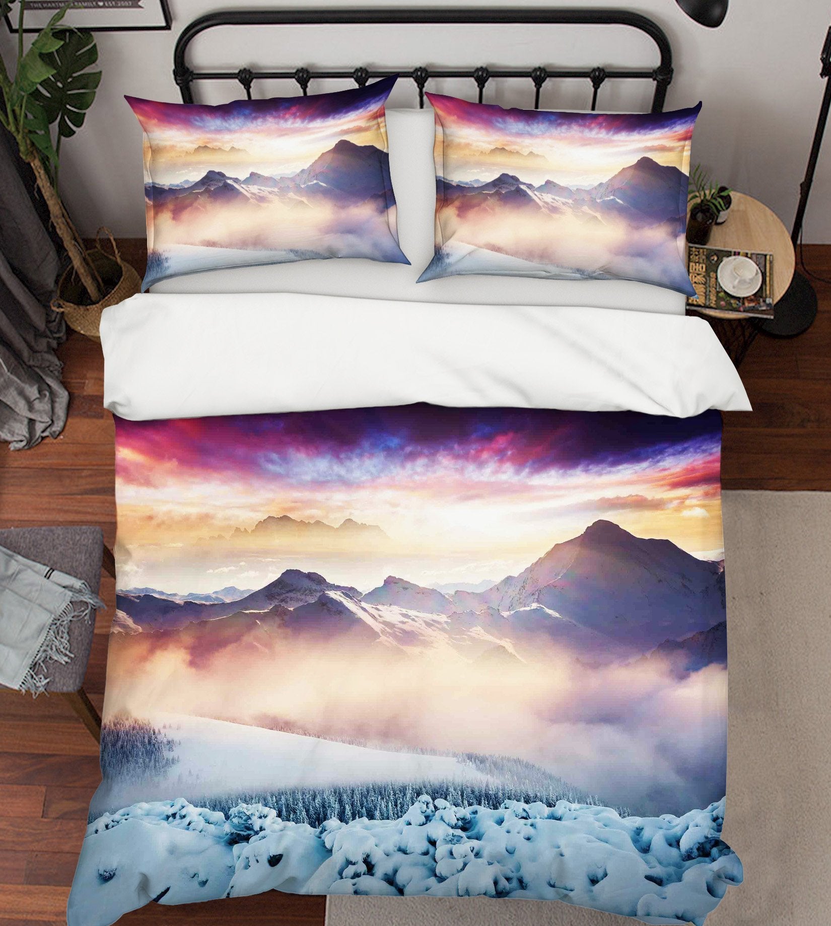 3D Snow Mountain 011 Bed Pillowcases Quilt Wallpaper AJ Wallpaper