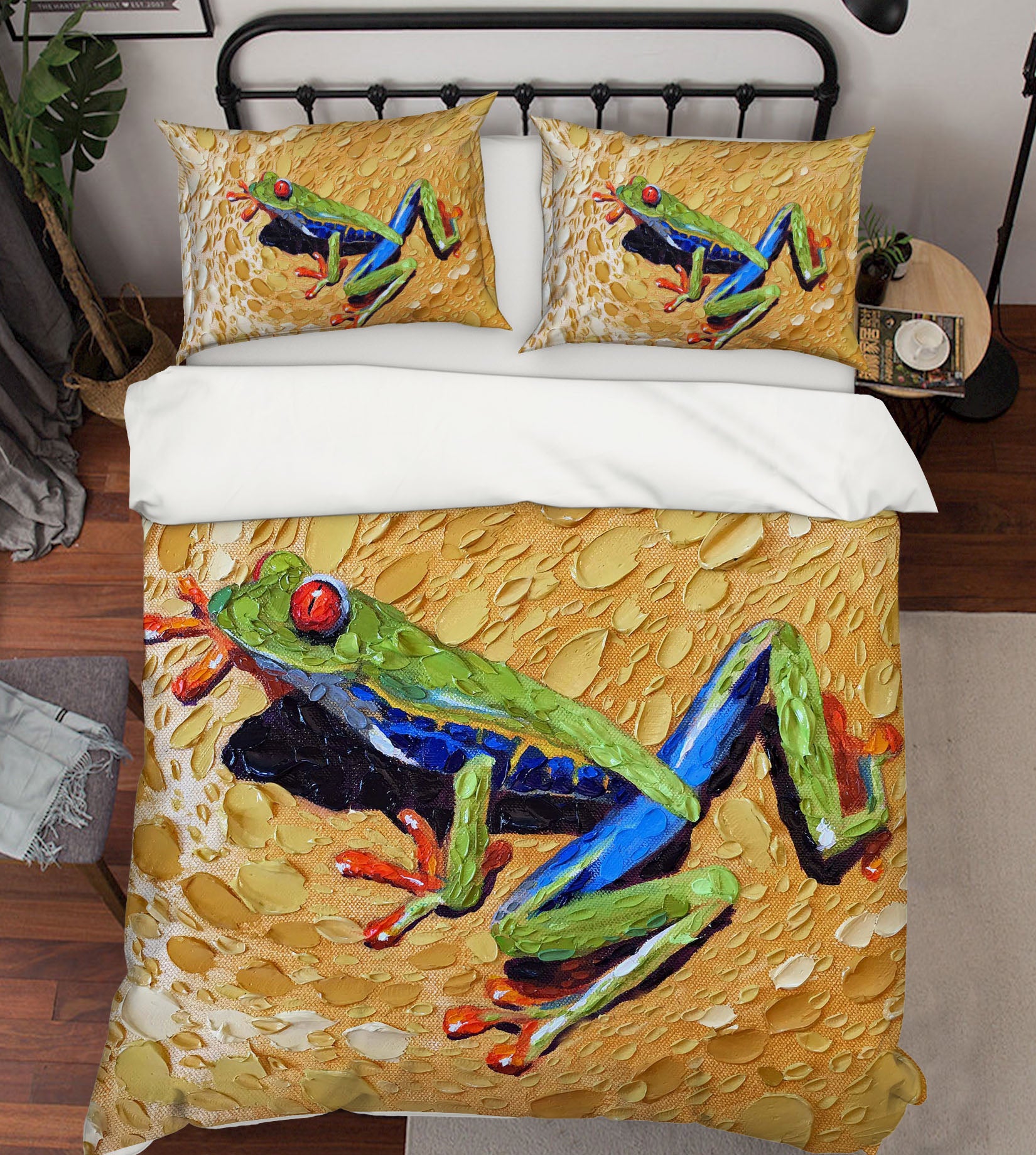 3D Toadly Awesome Frog 2129 Dena Tollefson bedding Bed Pillowcases Quilt