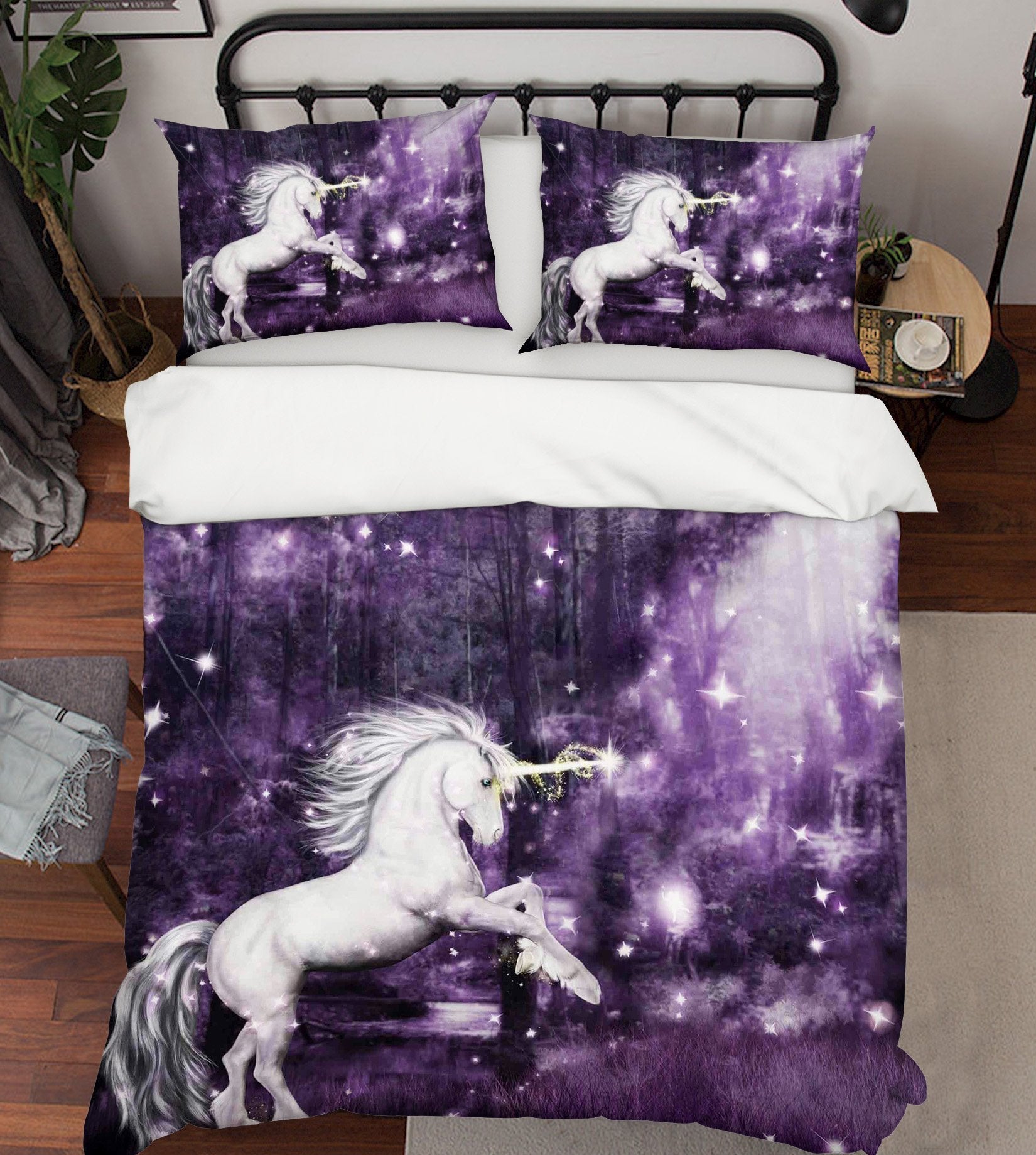 3D Magic Unicorn 049 Bed Pillowcases Quilt Wallpaper AJ Wallpaper