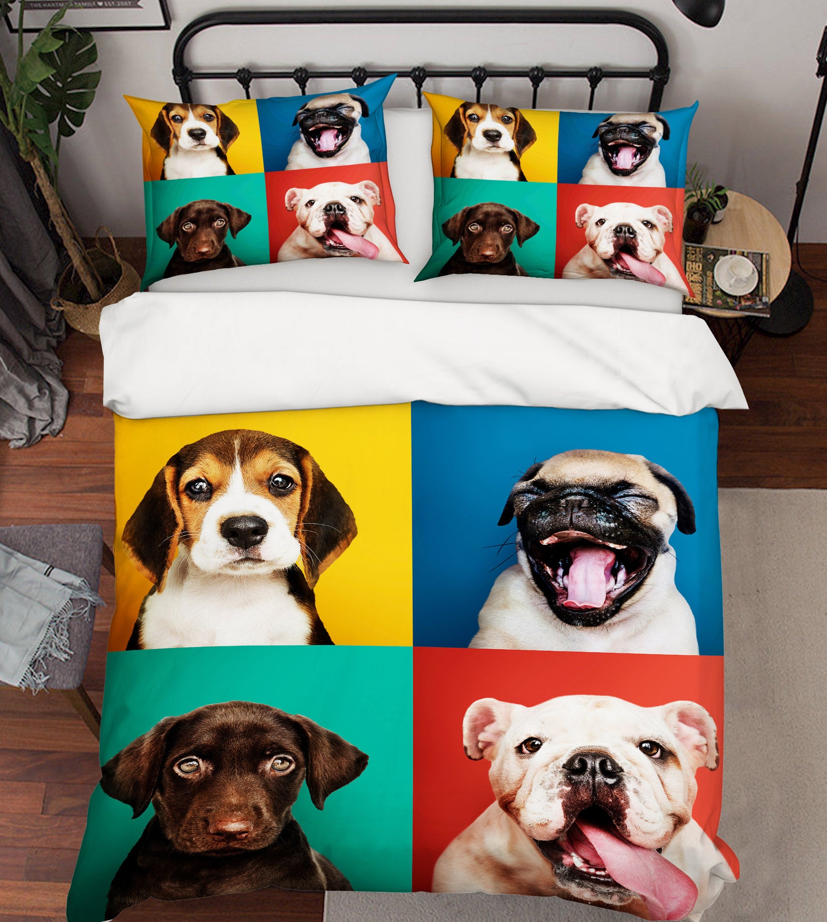3D Dog 67014 Bed Pillowcases Quilt